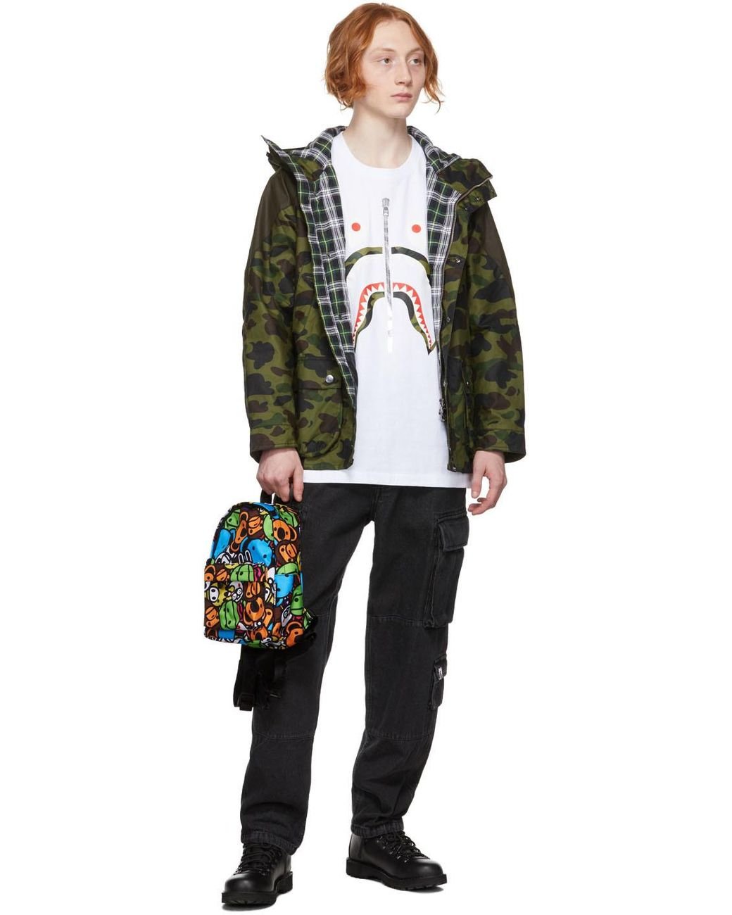 Baby Milo Printed Backpack in Multicoloured - BAPE Kids