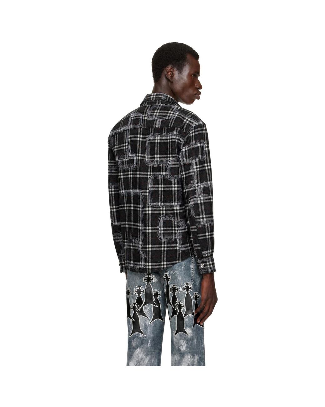 Who Decides War Black Syndicated Flannel Shirt for men