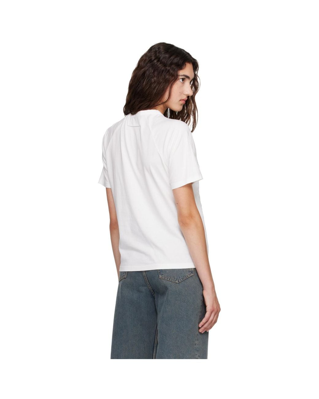 MM6 by Maison Margiela White Folded Logo T-Shirt