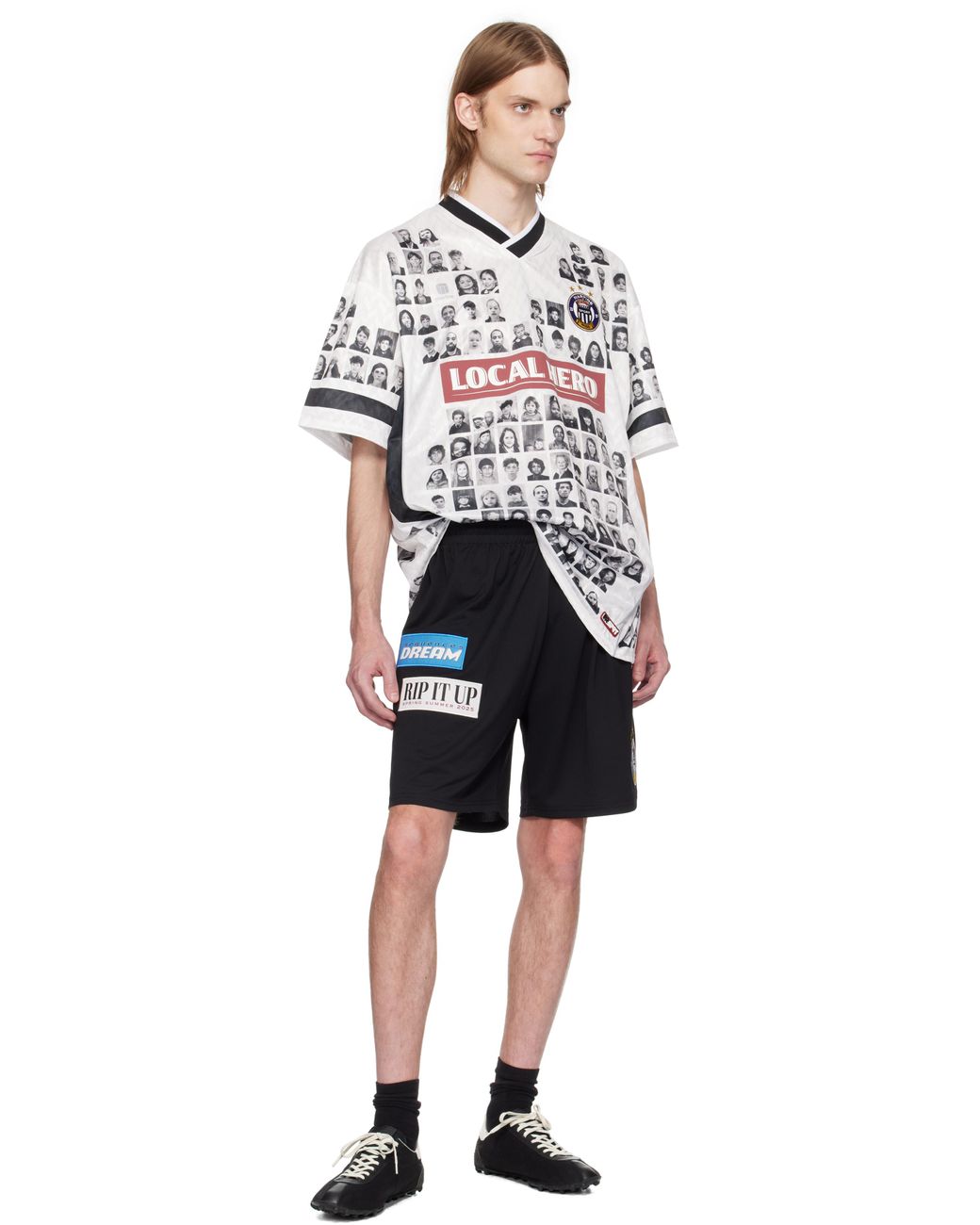 Martine Rose Printed 'Local Hero' Football Jersey in White for Men
