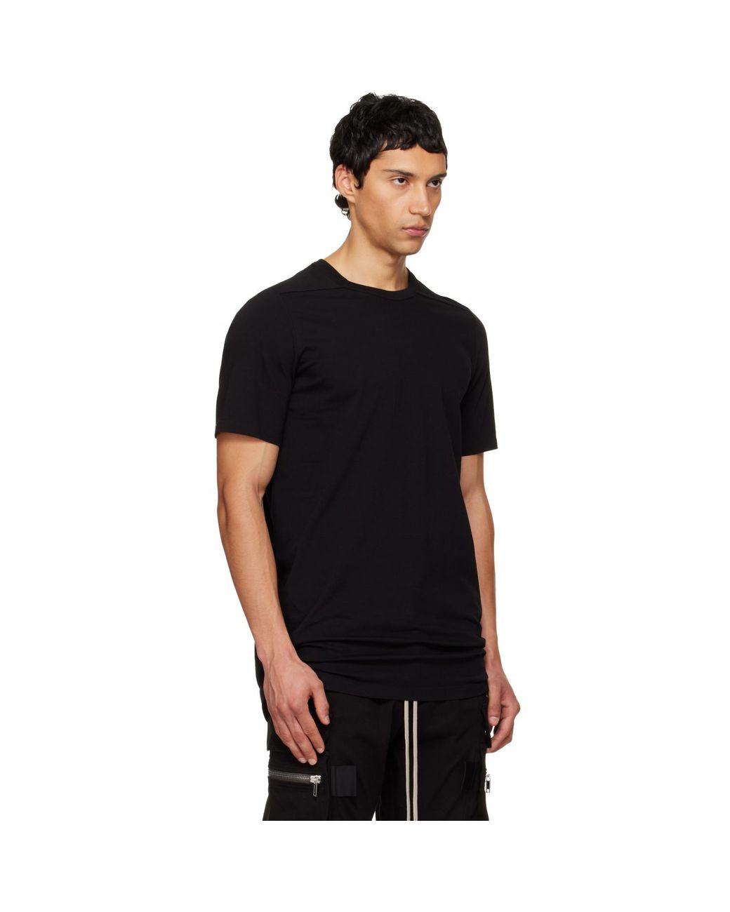 Rick Owens Black Temple Level T-shirt for men