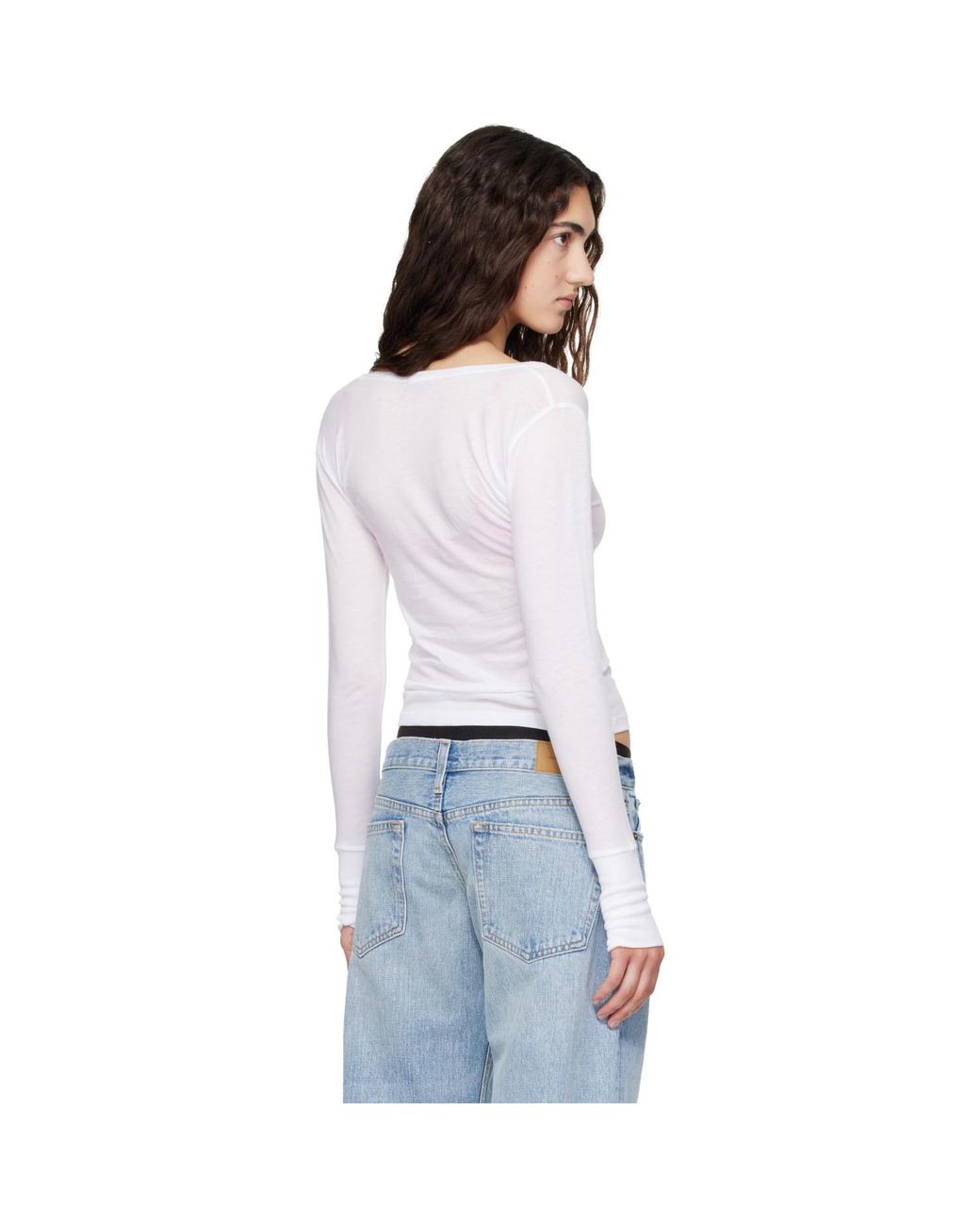 Raimundo Langlois White Long Sleeve Henley