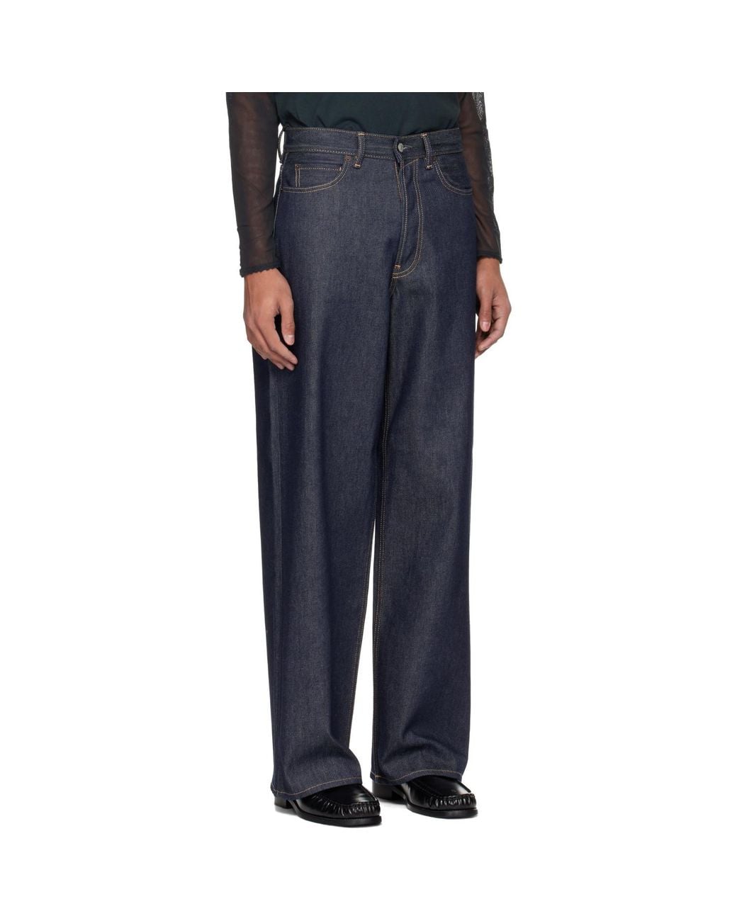 Acne Black 1981 Loose Fit Jeans for men