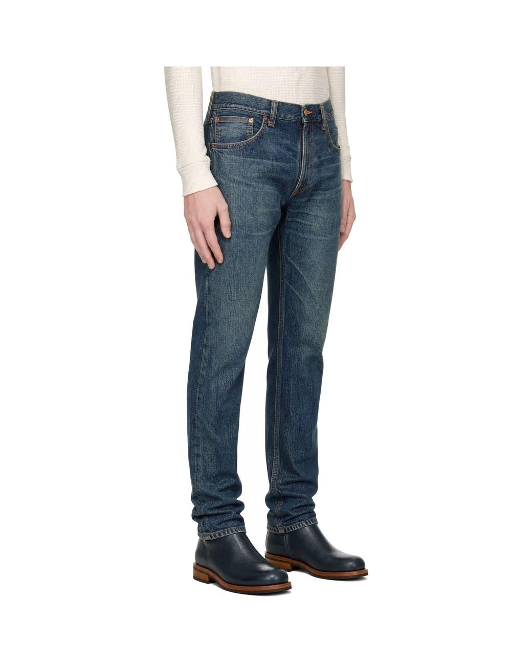 Nudie Jeans Blue Gritty Jackson Jeans for men