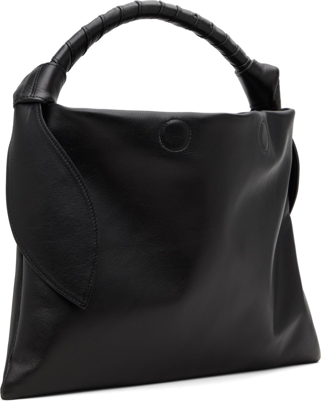 Toga Leather Ribbon Bag in Black | Lyst