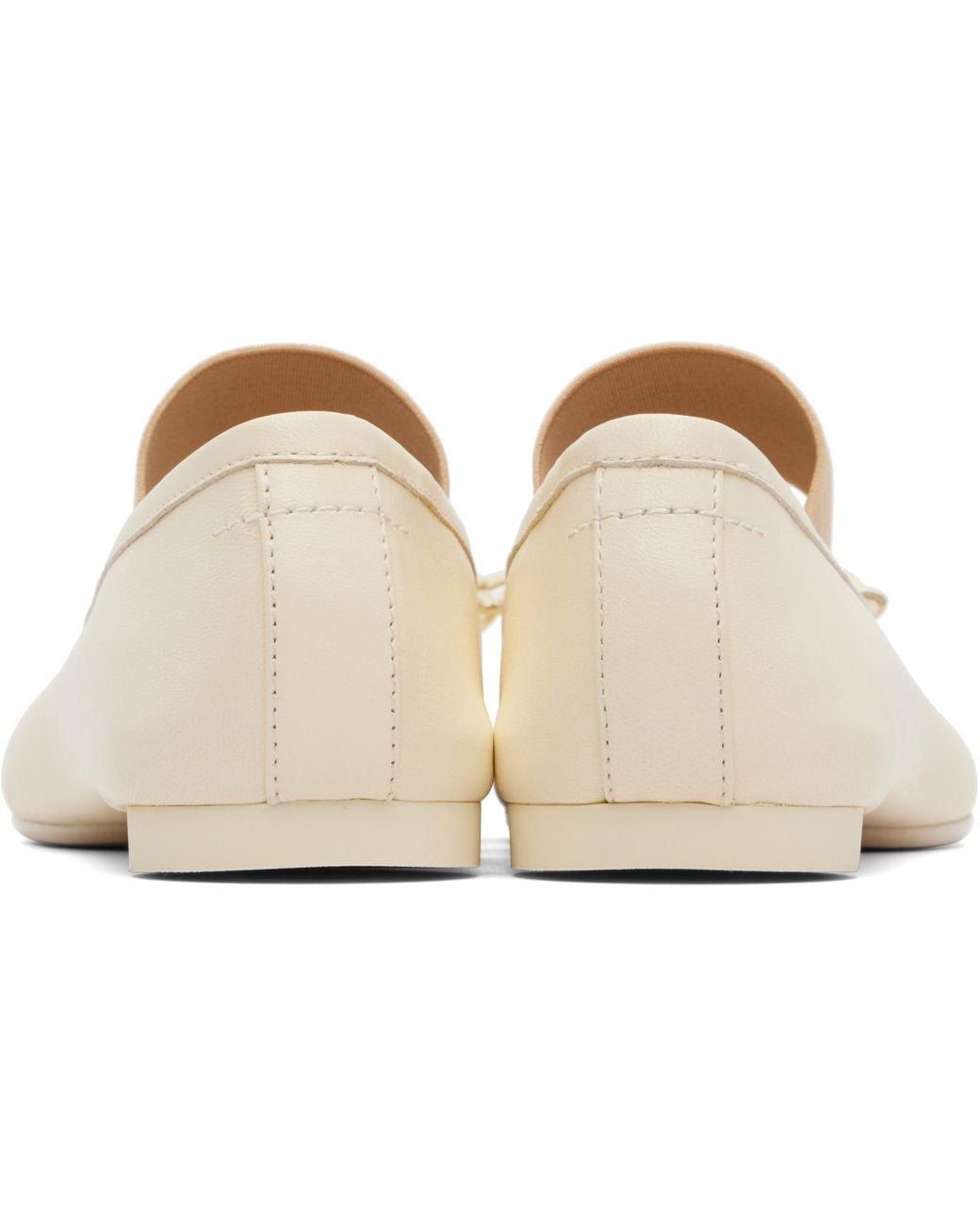 MM6 by Maison Margiela White Off- Anatomic Numeric Ballerina Flats