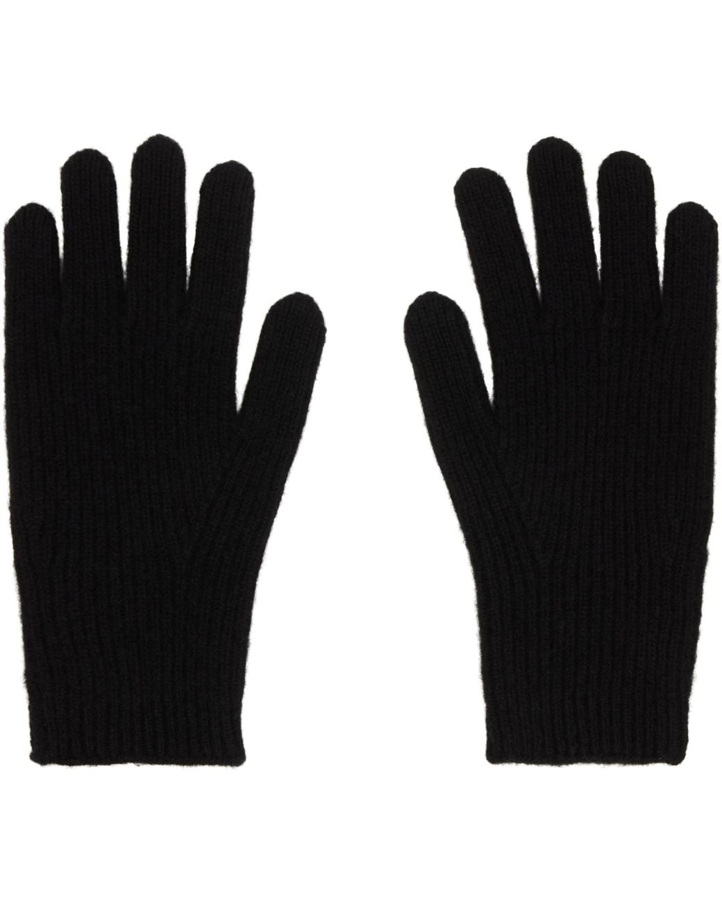 Totême Black Cashmere Gloves