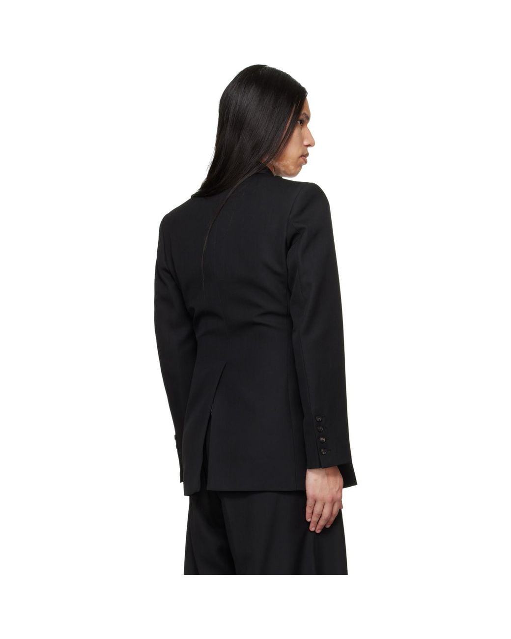 Egonlab Black Egonic Double Breasted Blazer for men