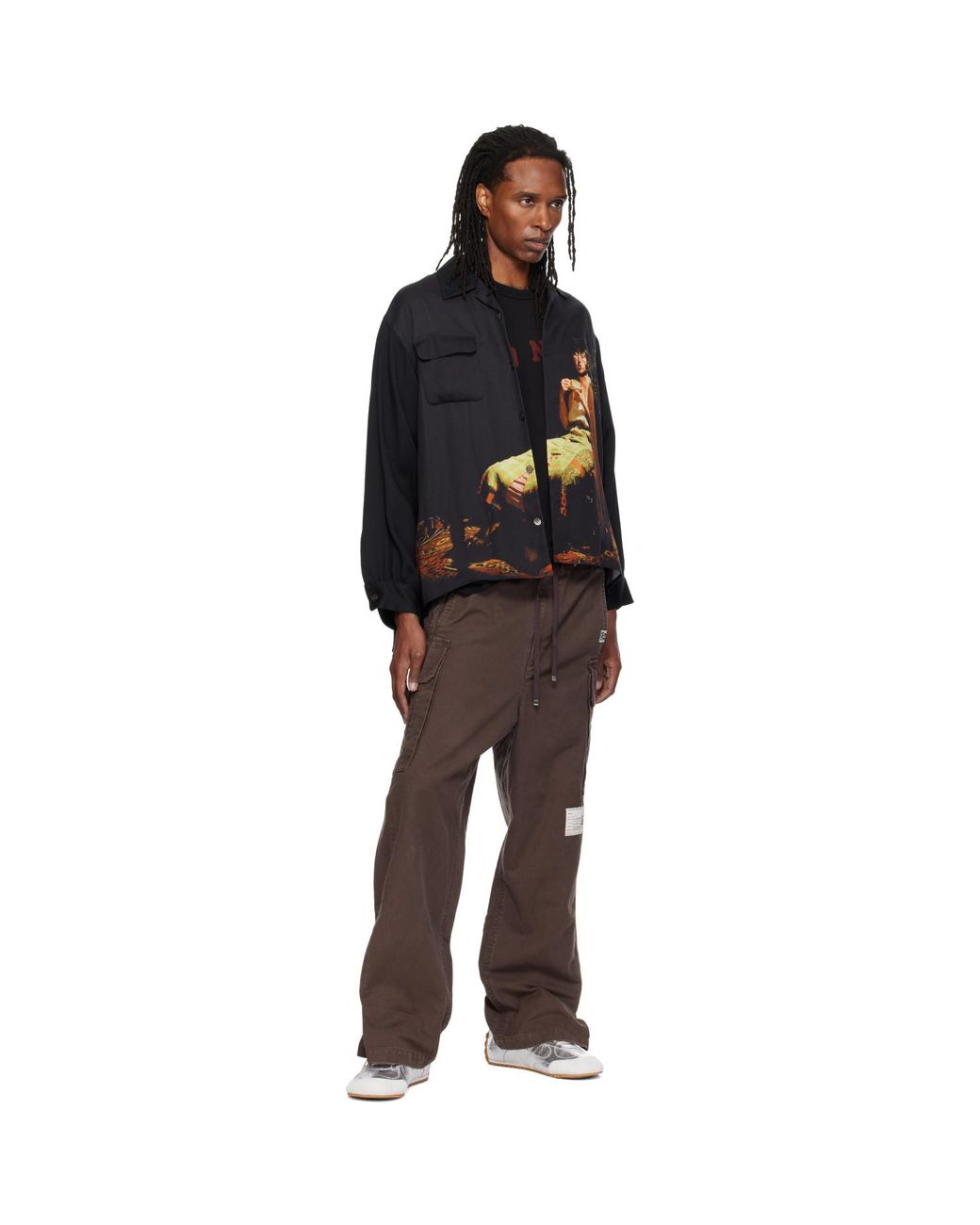 Maison Mihara Yasuhiro Brown Folded Cargo Pants for men