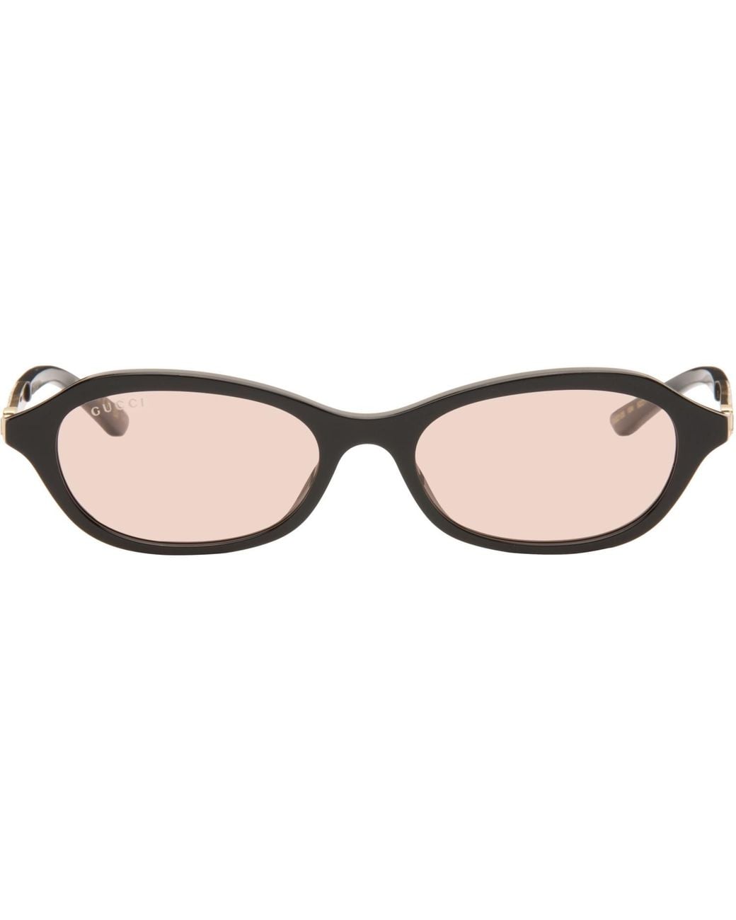 Gucci Brown Oval-Frame Sunglasses