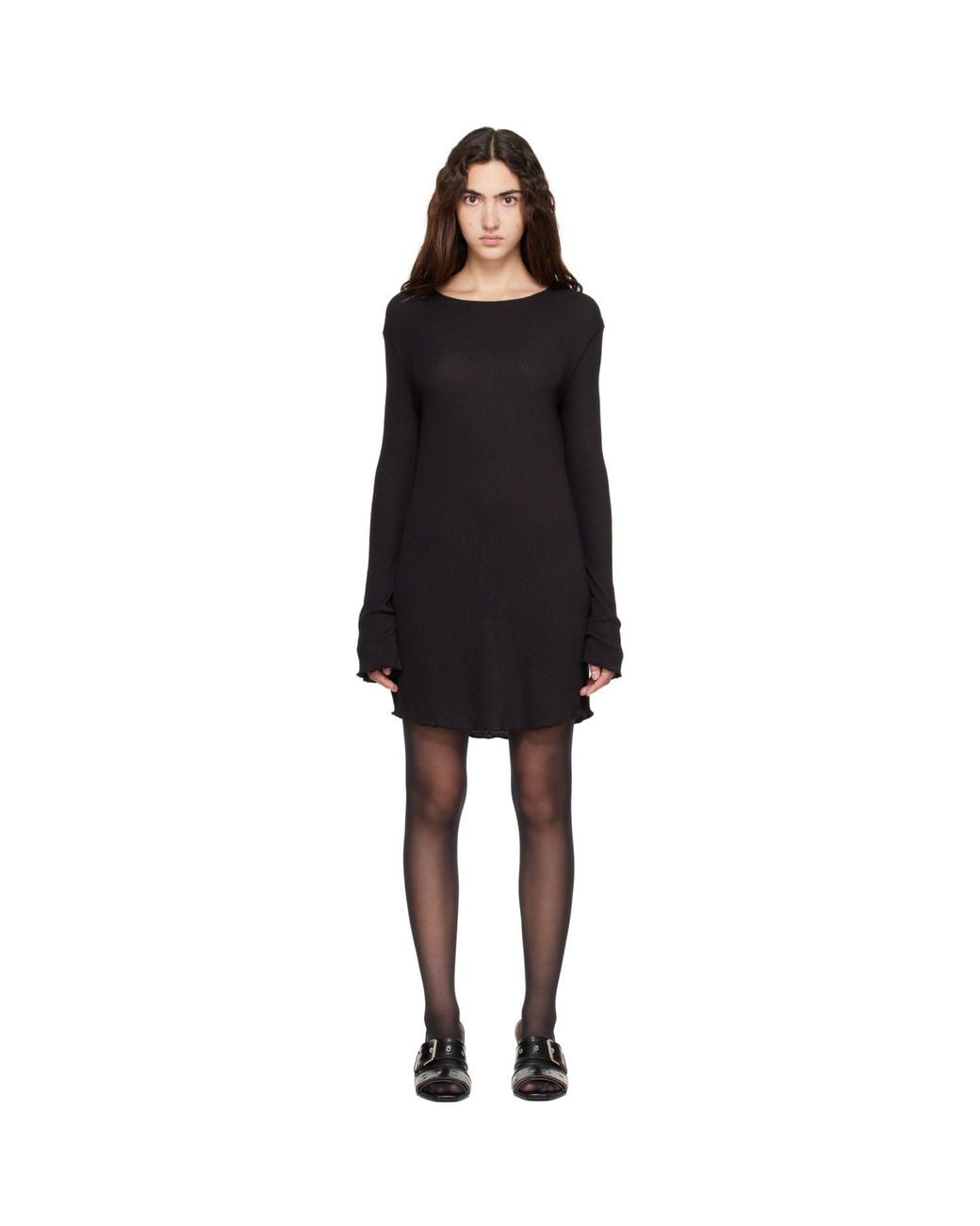 Our Legacy Black Two Face Minidress