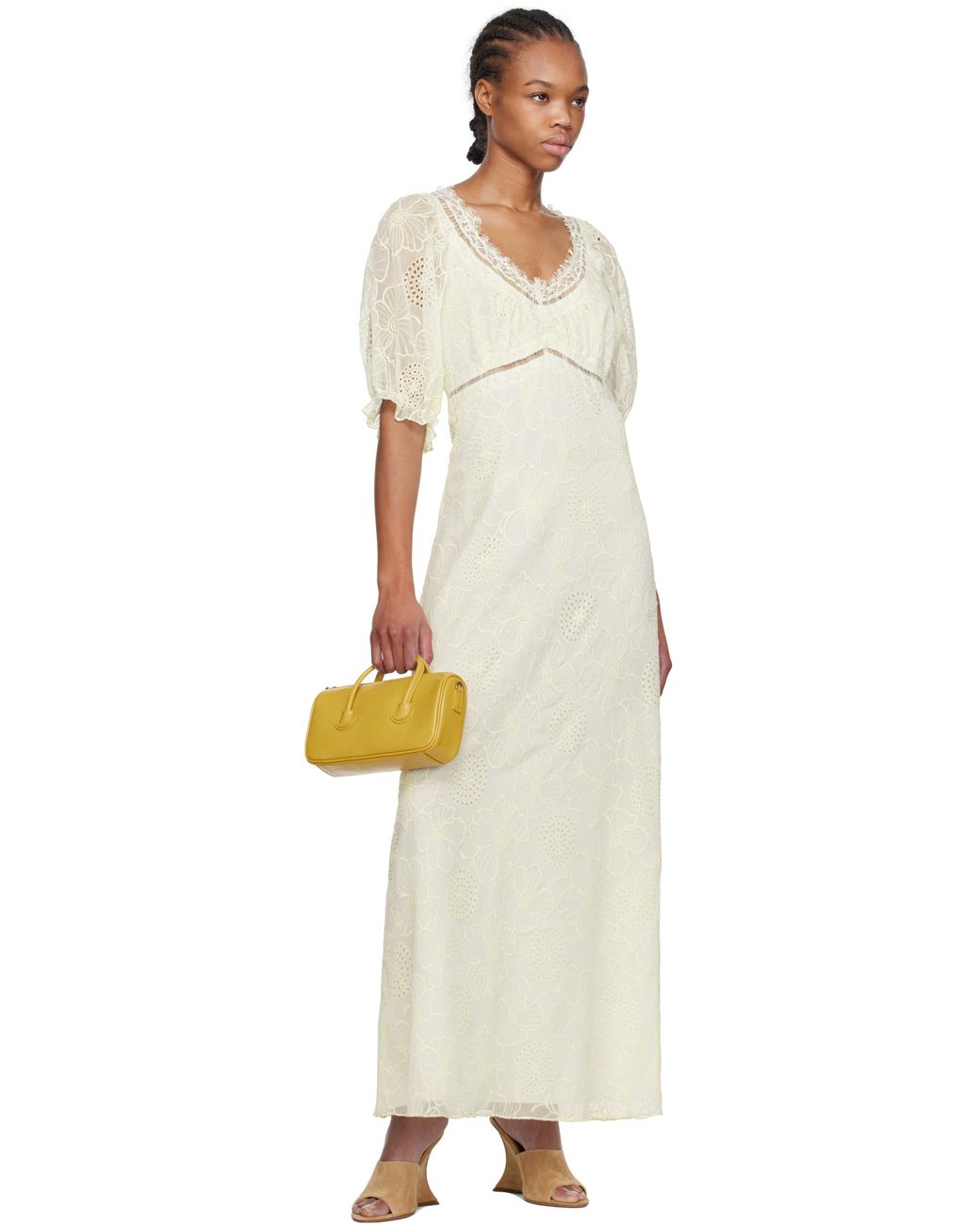 ☆MARGE SHERWOOD☆ ZIPPER SMALLcorn yellow crinkle Small Zipper Bag
