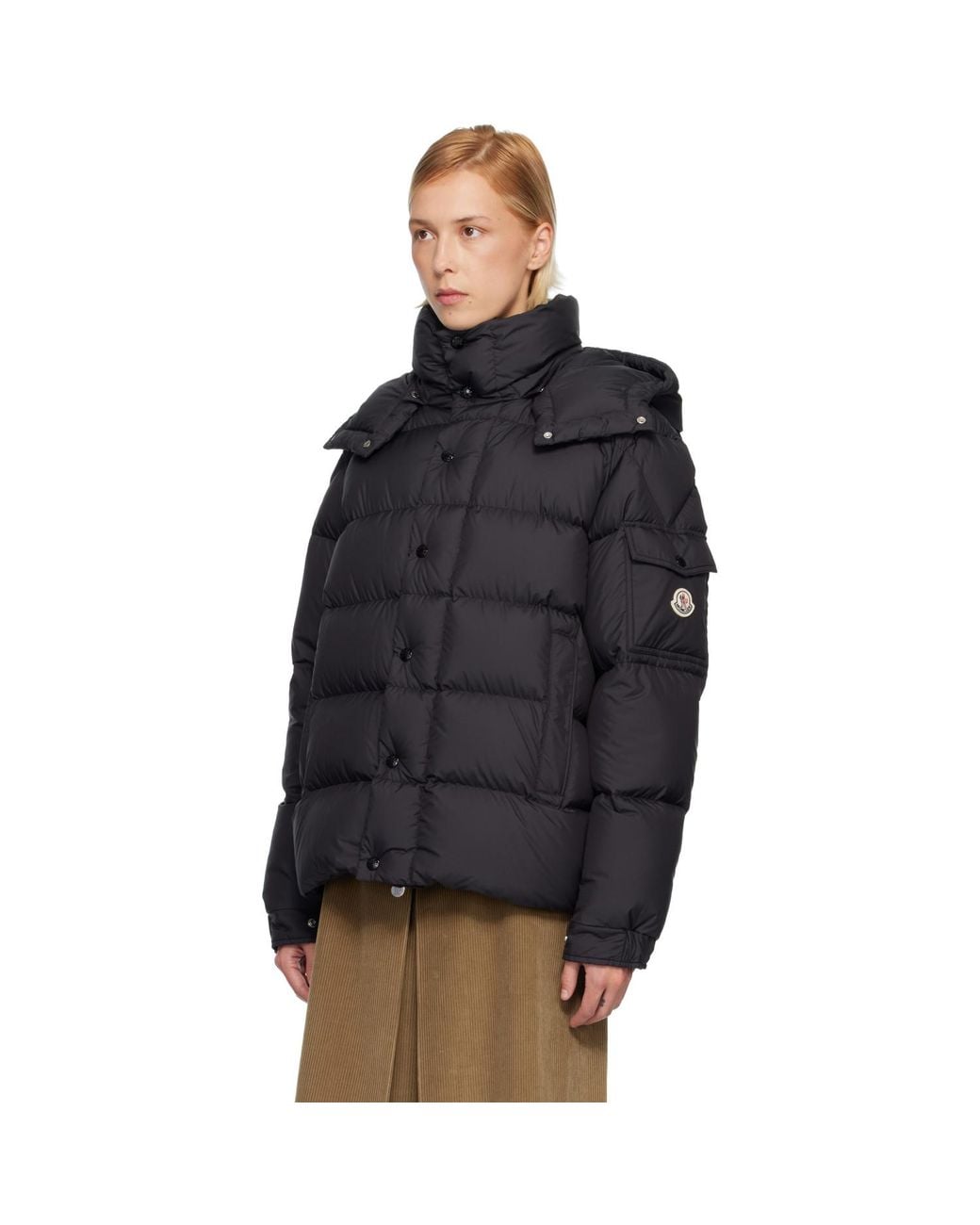 Moncler Black Maya 70 Hooded Short Down Jacket