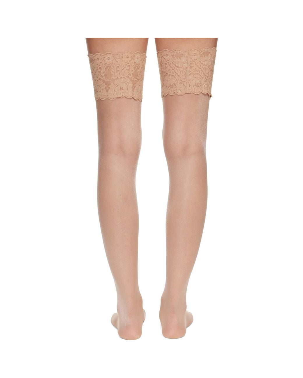Wolford Brown Satin Touch 20 Stay-Up Stockings
