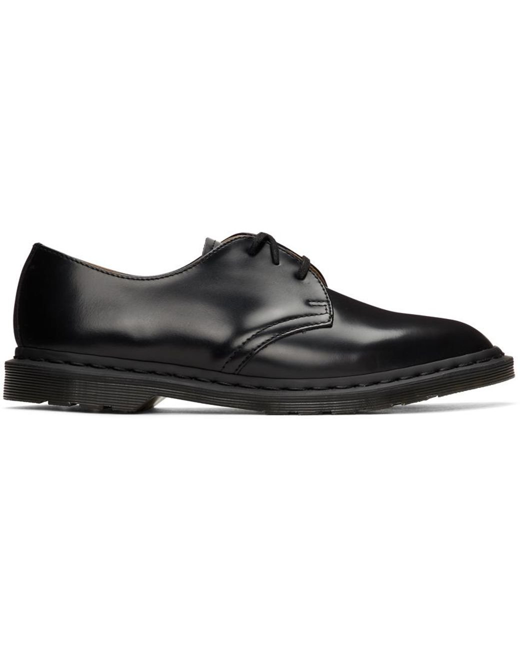 Dr. Martens Ii Polished Smooth Leather Derby Shoes in Black for Men | Lyst