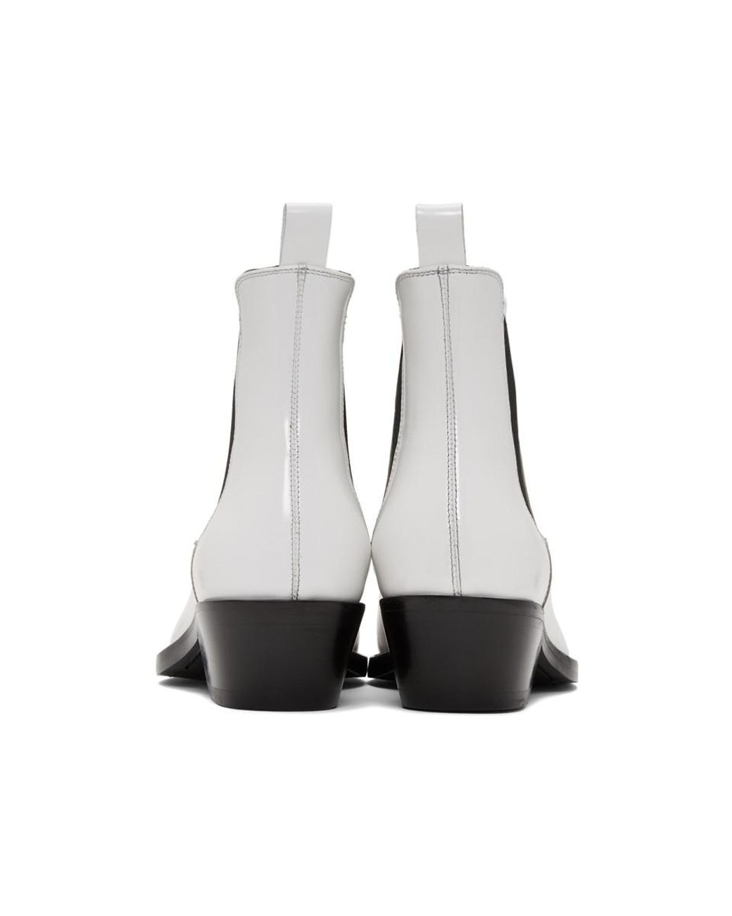 CALVIN KLEIN 205W39NYC White Western Chris Chelsea Boots for Men | Lyst