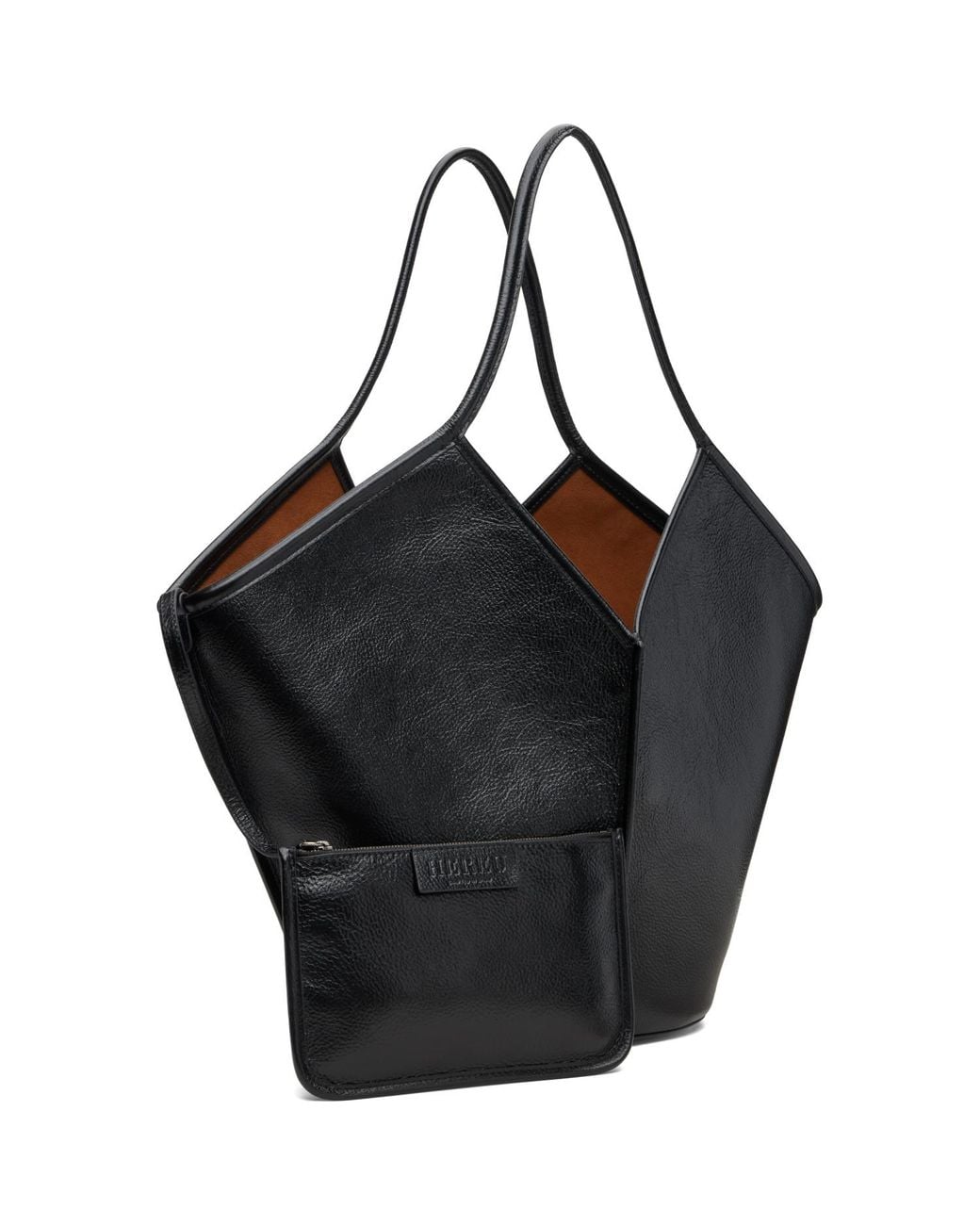 Hereu Black Calella Distressed Tote