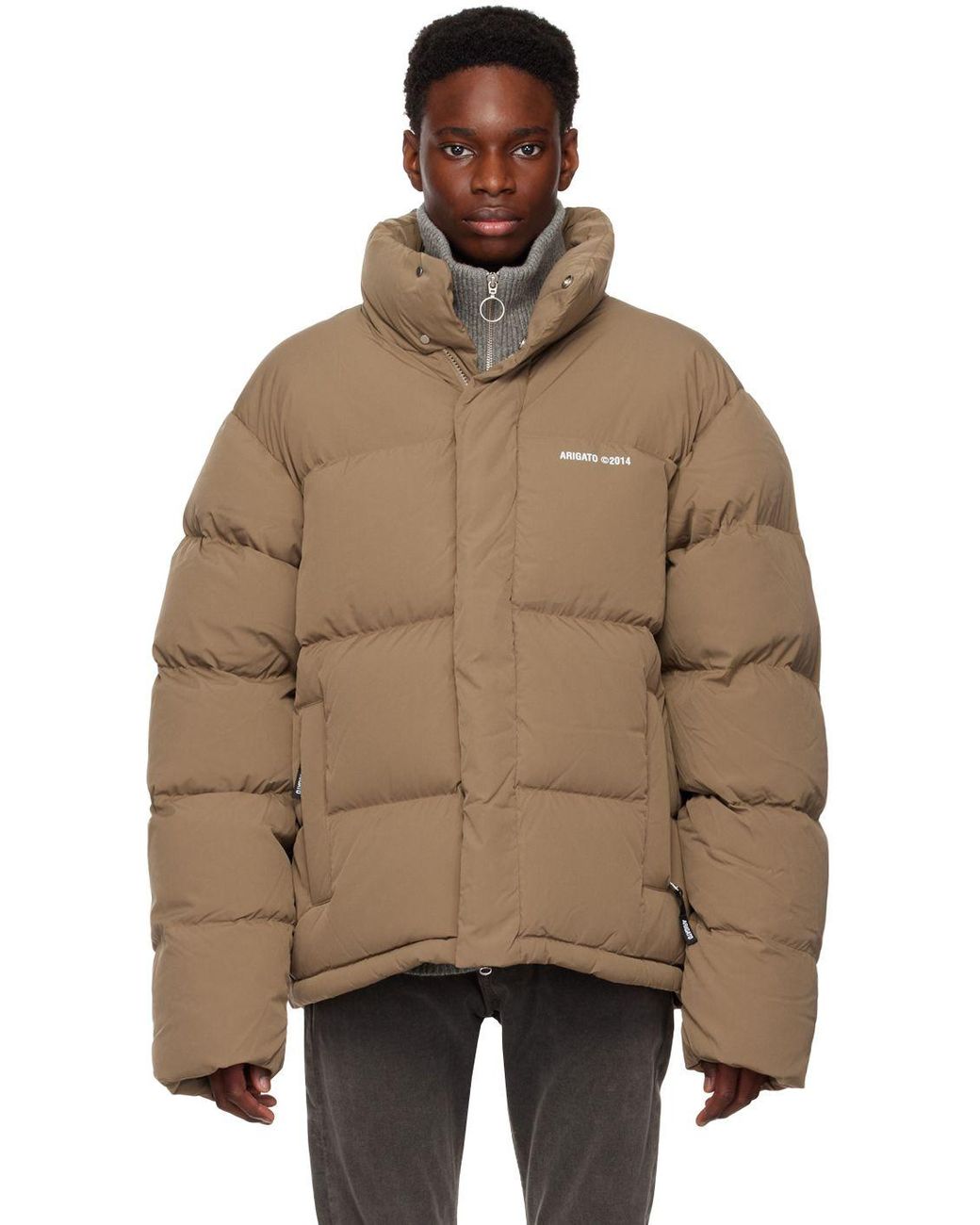 Axel Arigato Halo Down Jacket in Natural for Men | Lyst