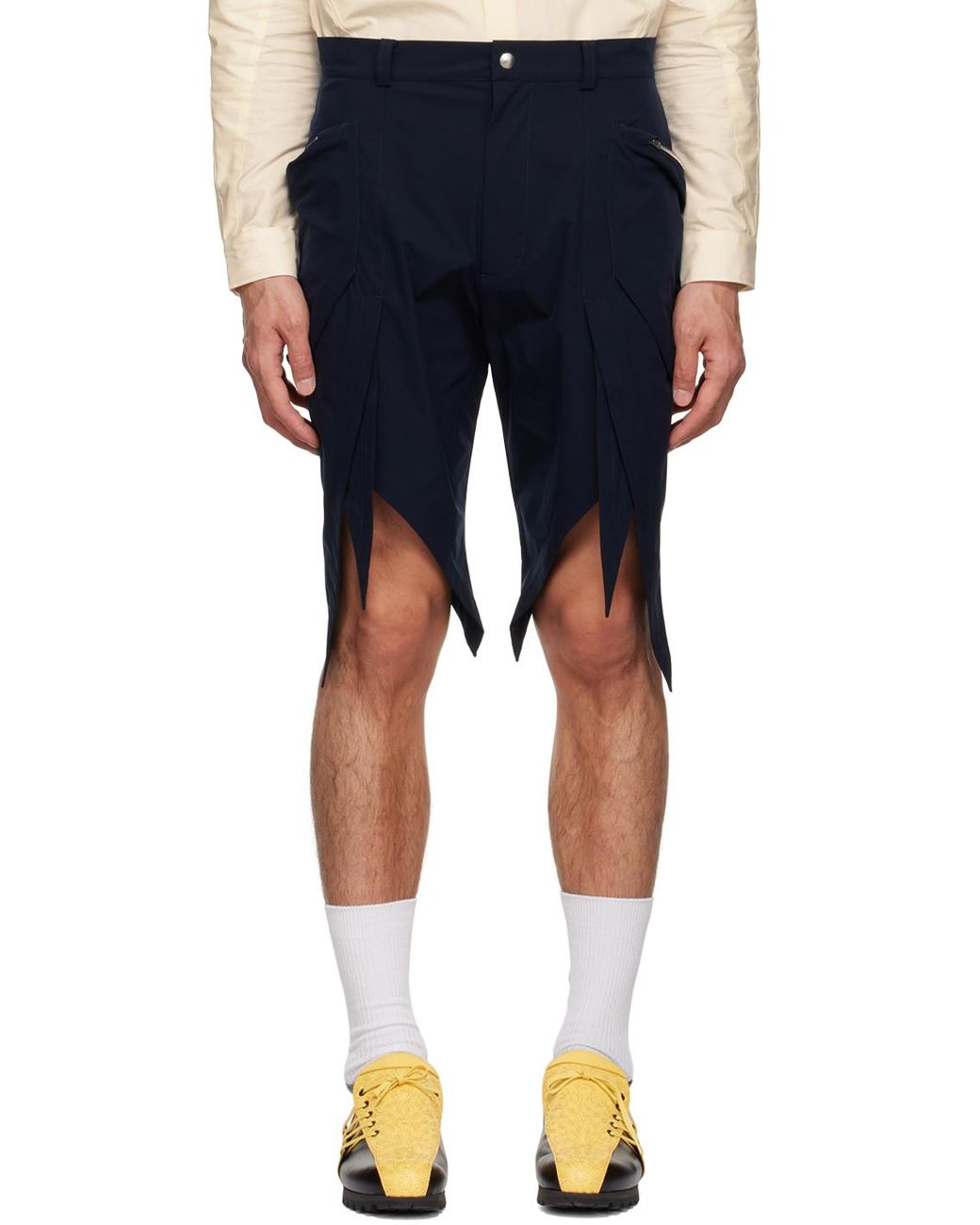 kiko kostadinov Torino asymmetric shorts