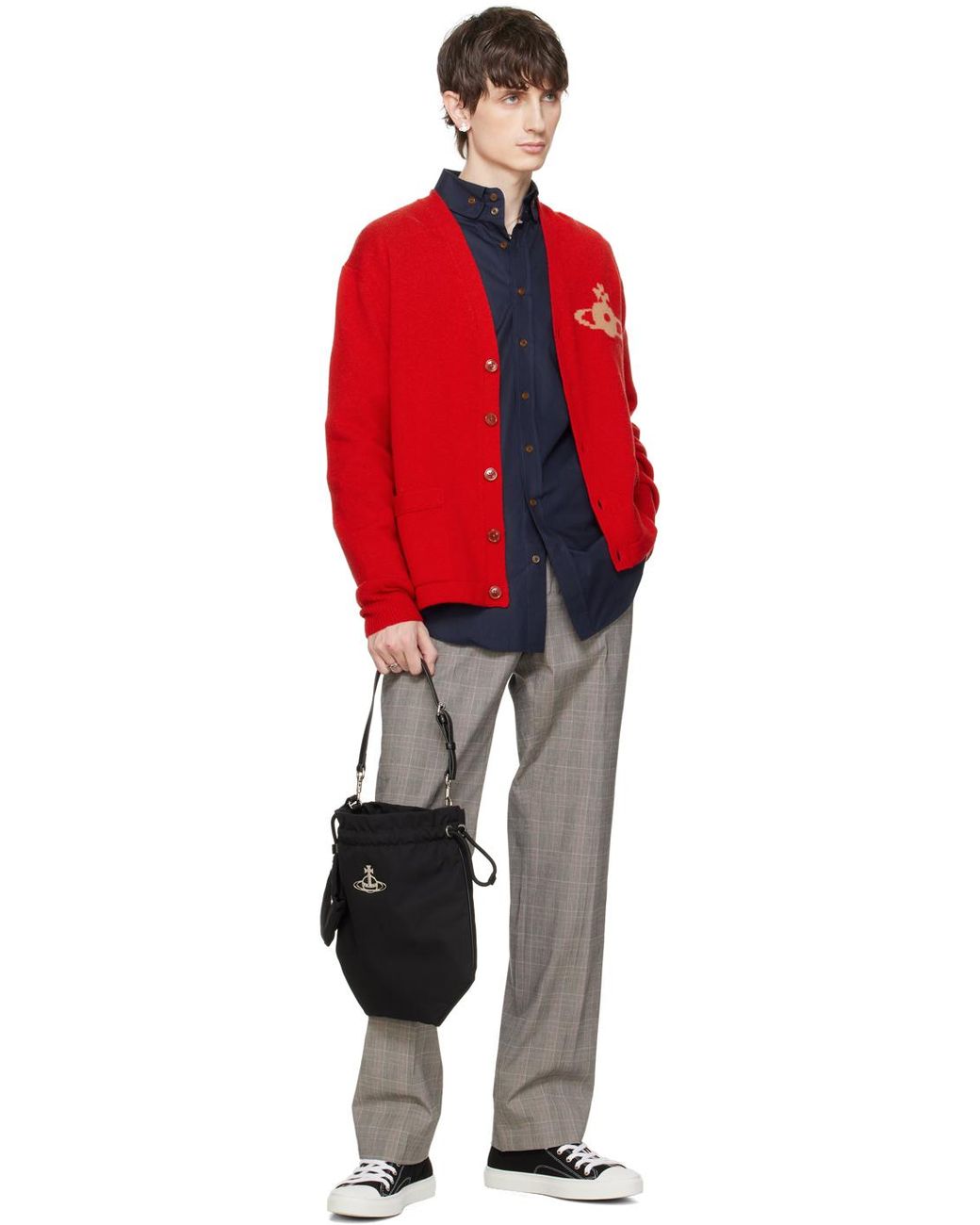 メンズ Vivienne Westwood Re-nylon ドローストリング ポーチ