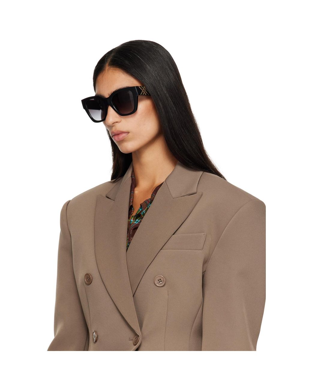 Burberry Gray Square Sunglasses
