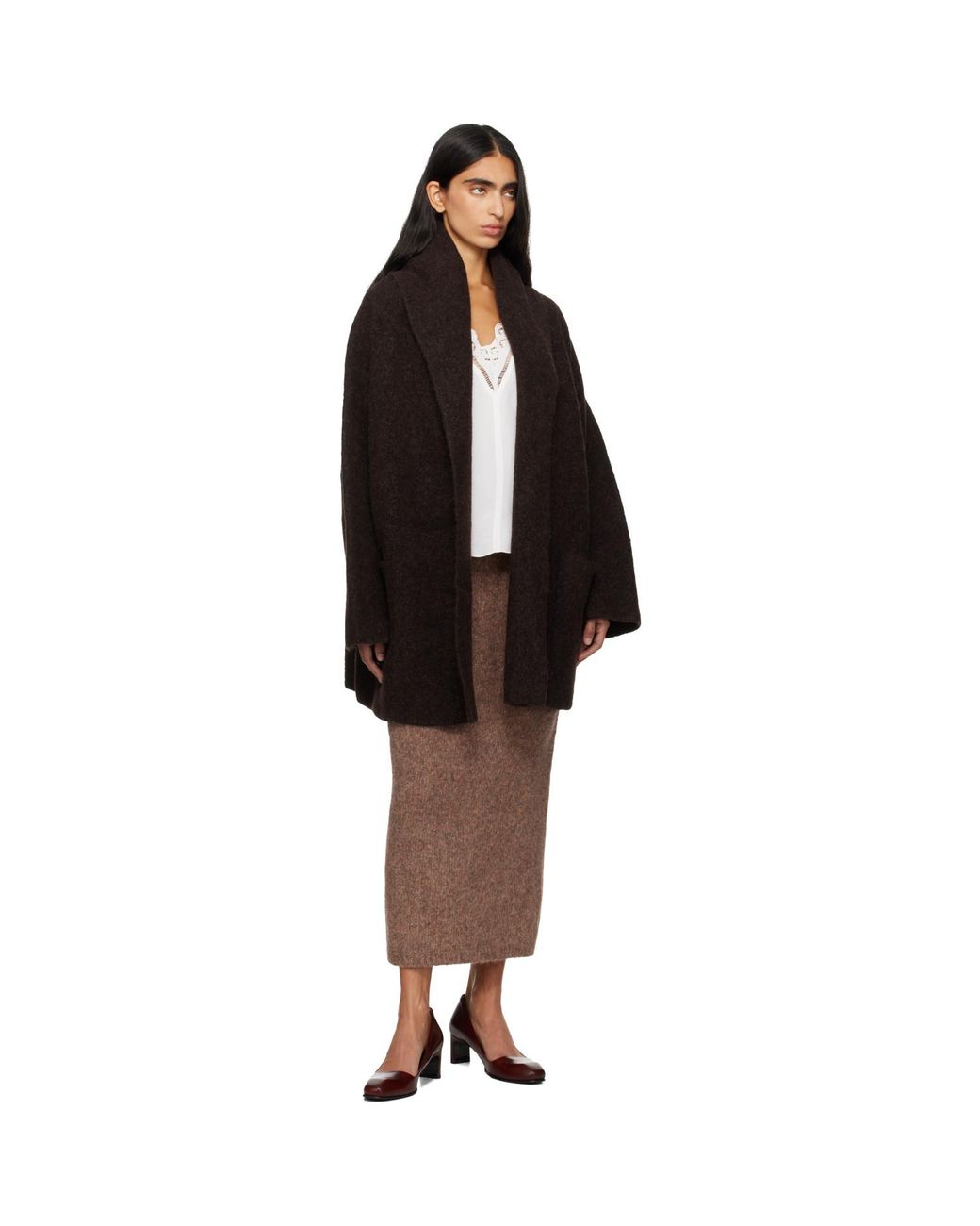 Lauren Manoogian Black Double Face Coat