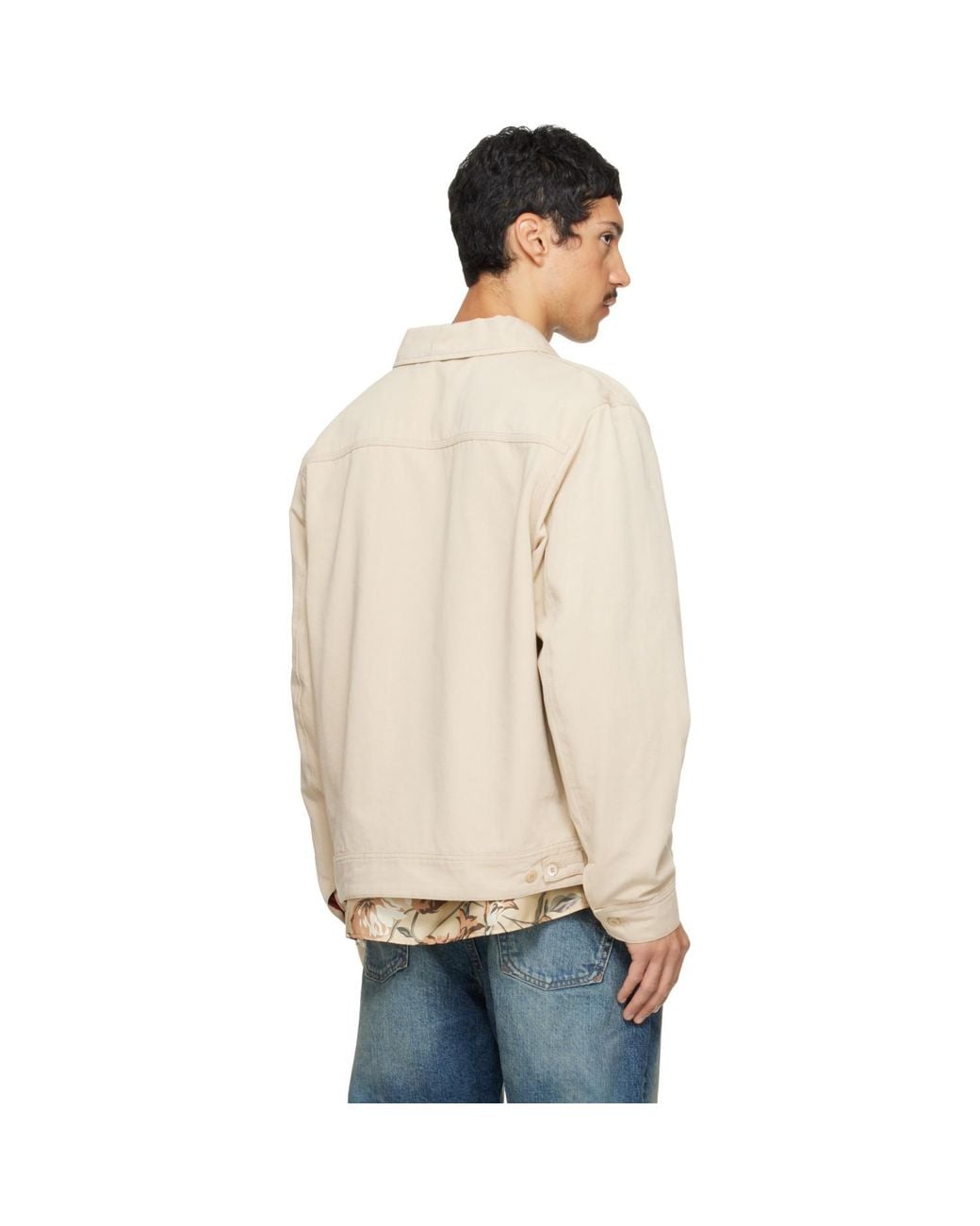 KENZO Natural Paris Varsity' Embroidered Genderless Workwear Jacket for men