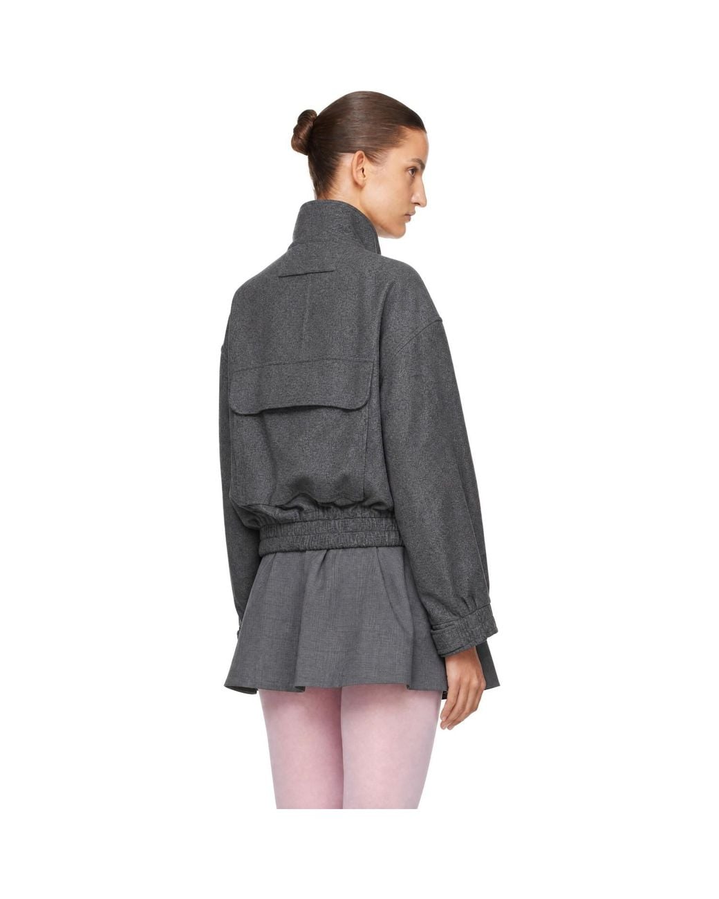 Sandy Liang Gray Papas Jacket