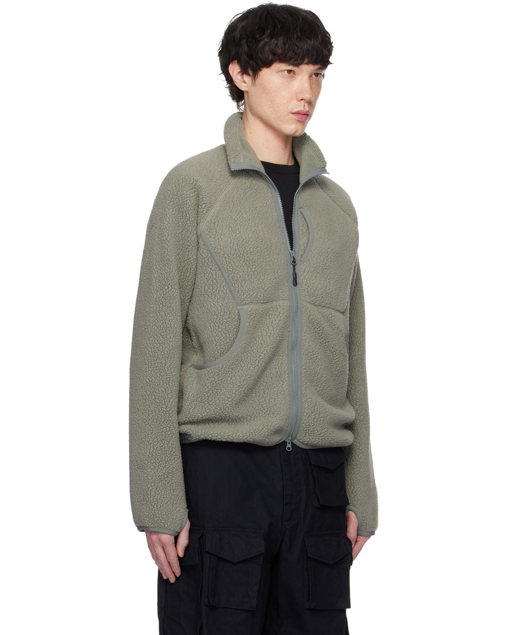 メンズ Snow Peak グレー Thermal ボア フリースジャケット