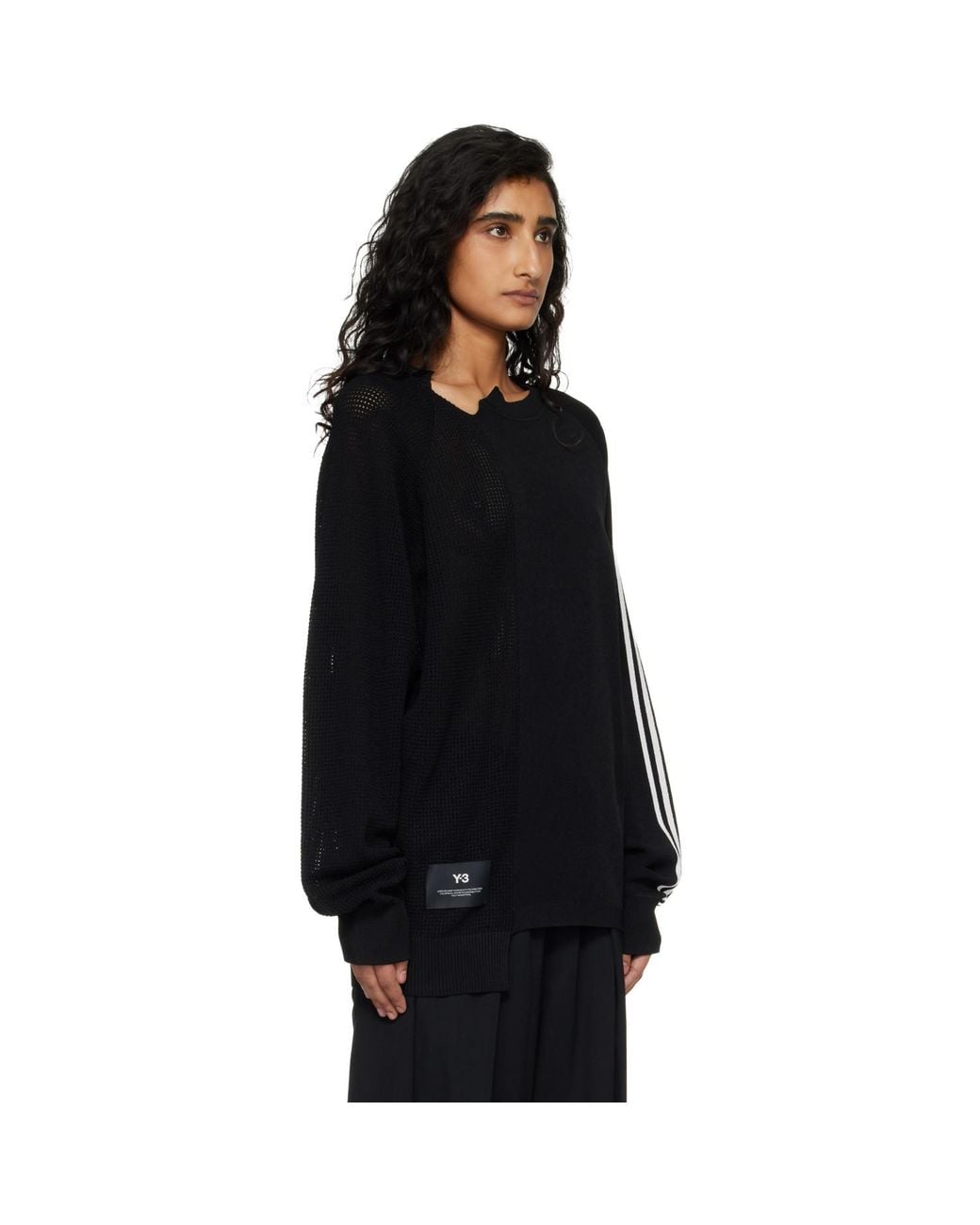 Y-3 Black Logo Knit Sweater