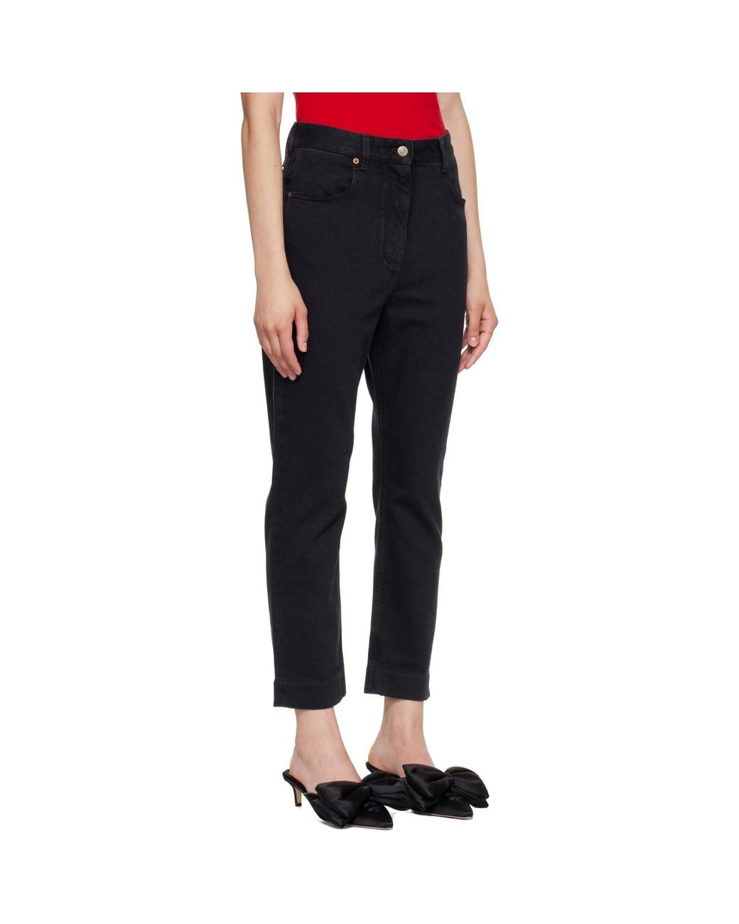 Valentino Black Stretch Denim Jeans