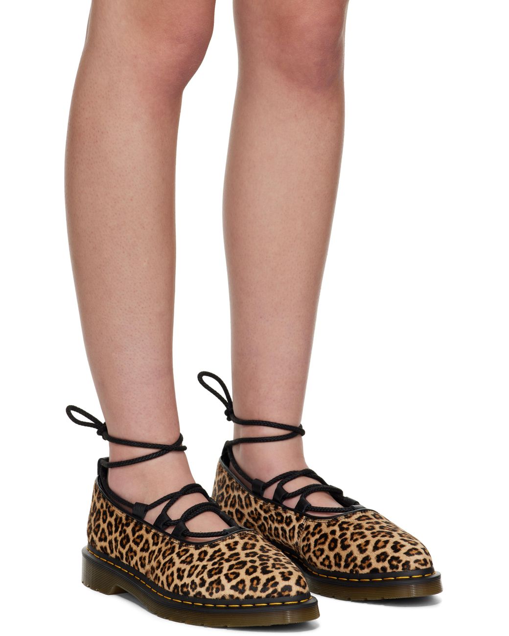 Dr. Martens Tan & Elphie Ii Leopard Ballerina Flats in Brown | Lyst