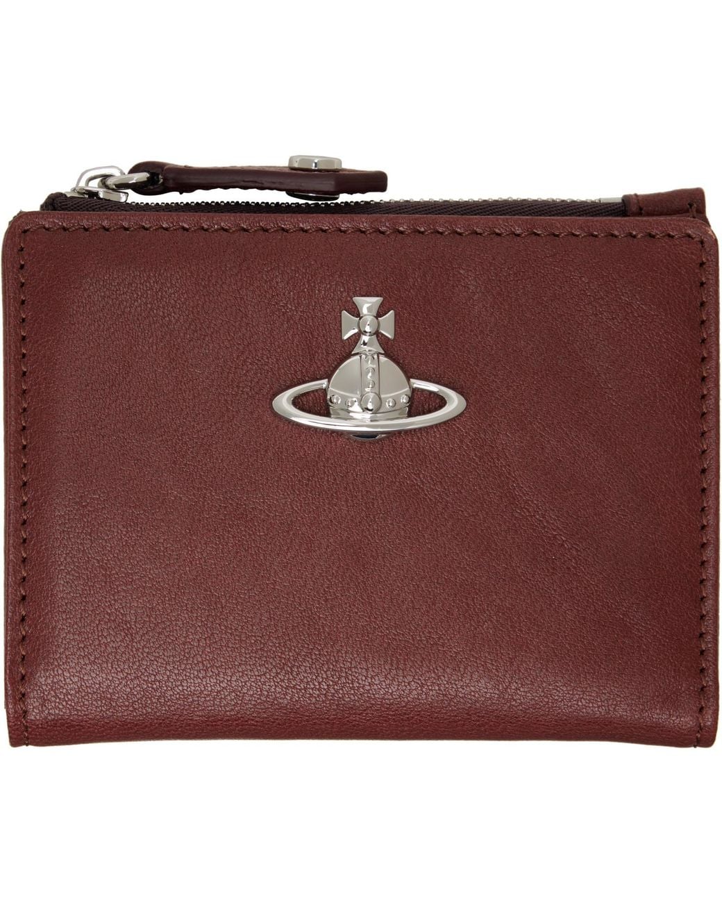 Vivienne Westwood Red Slim Flap Card Holder for men