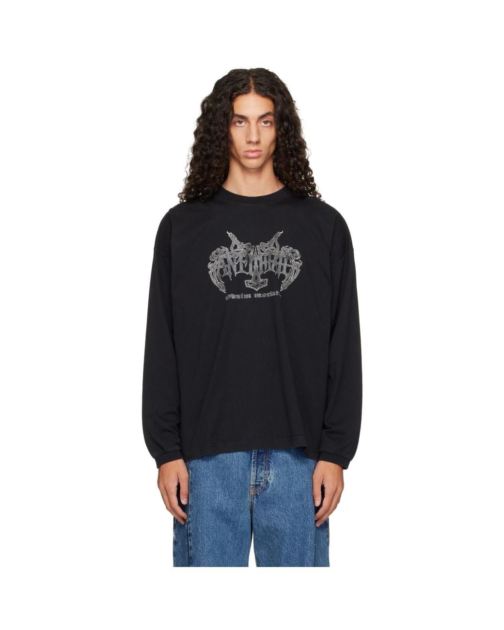 Vetements Black 'Antihate' Longsleeve T-Shirt for men