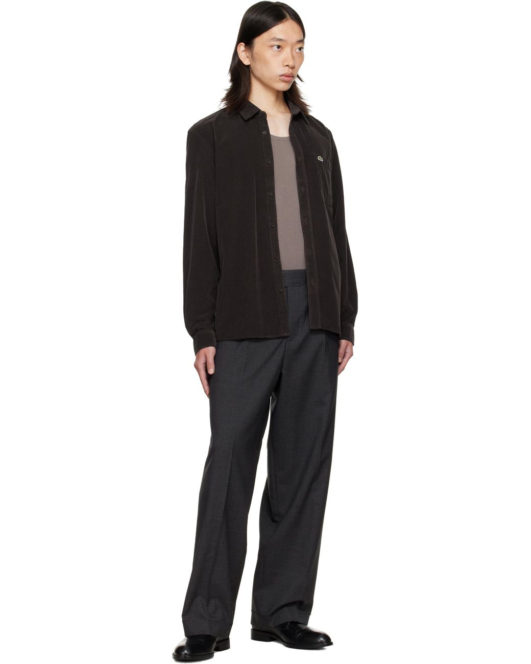 Lacoste Black Regular Fit Shirt for men