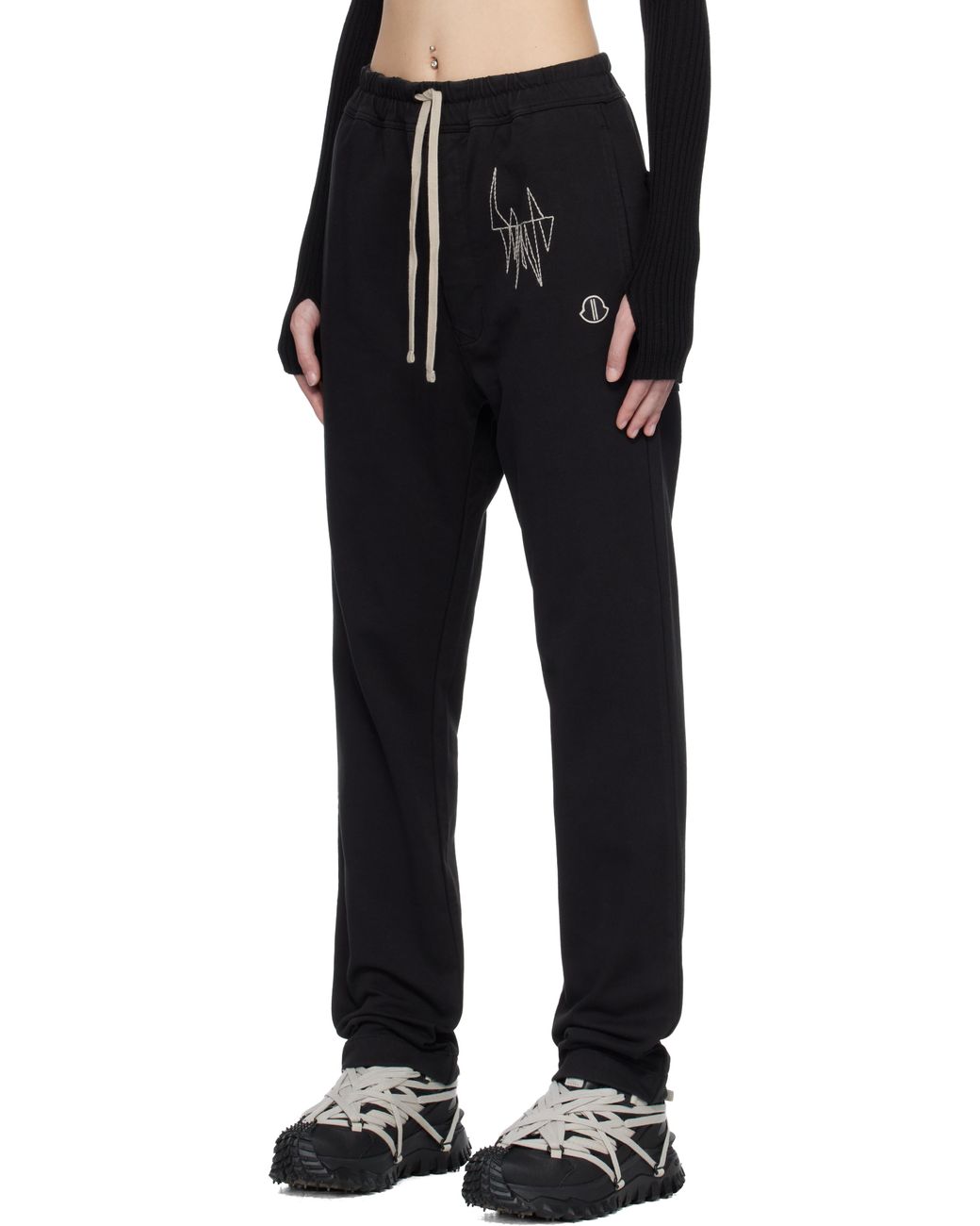 Rick Owens Black Moncler + Jogger Sweatpants