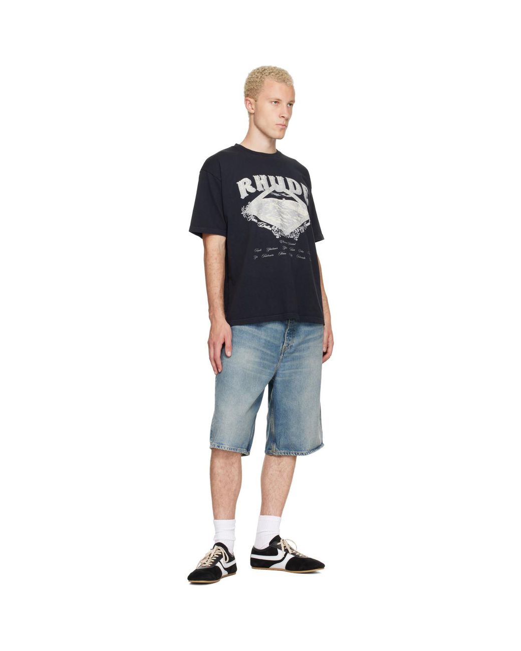 Rhude Black Dakar Convoy T-Shirt for men