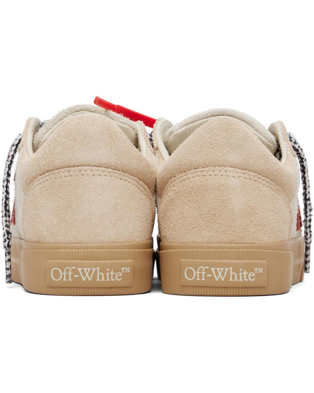 Off-White c/o Virgil Abloh White Vulcanized Low Suede Sneakers