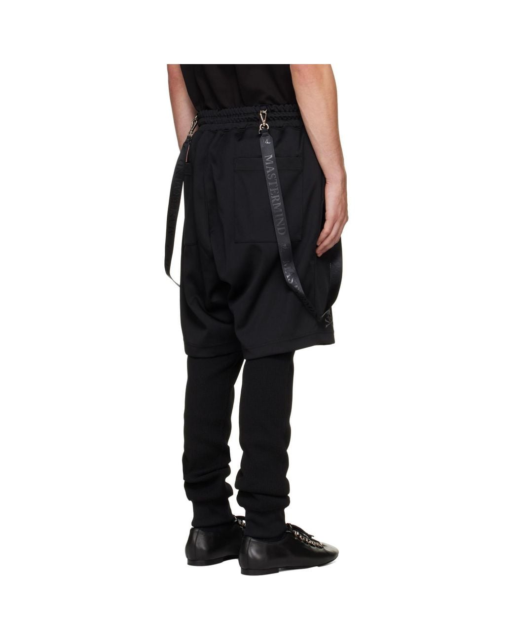 MASTERMIND WORLD Black Layered Trousers for men