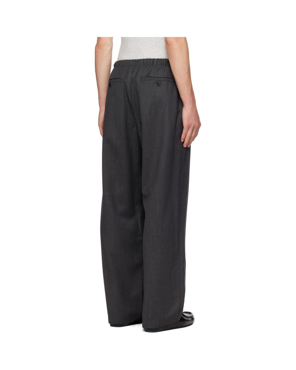 LE17SEPTEMBRE Black Elasticized Easy Trousers for men
