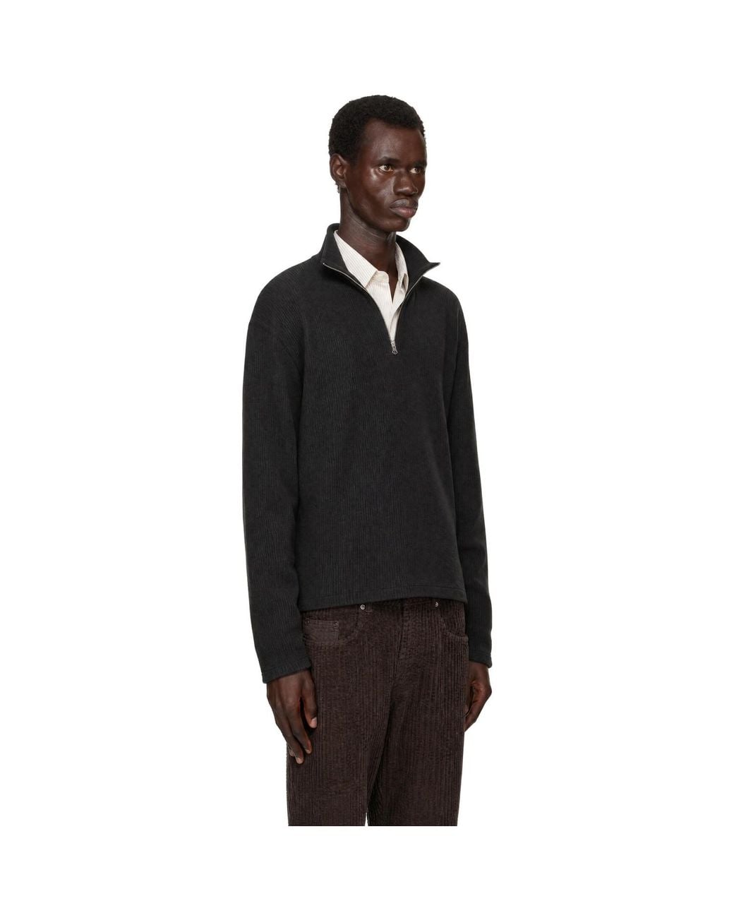 Another Aspect Black Another 1.0 Zip Sweatshirt for men