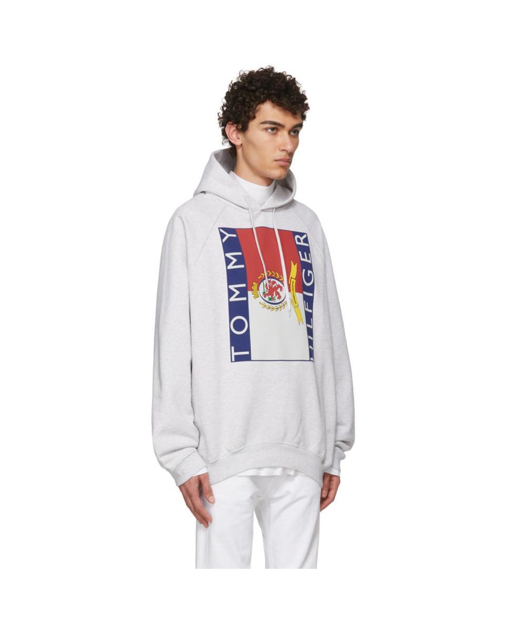 Vetements Grey Tommy Hilfiger Edition Hoodie in Gray for Men | Lyst