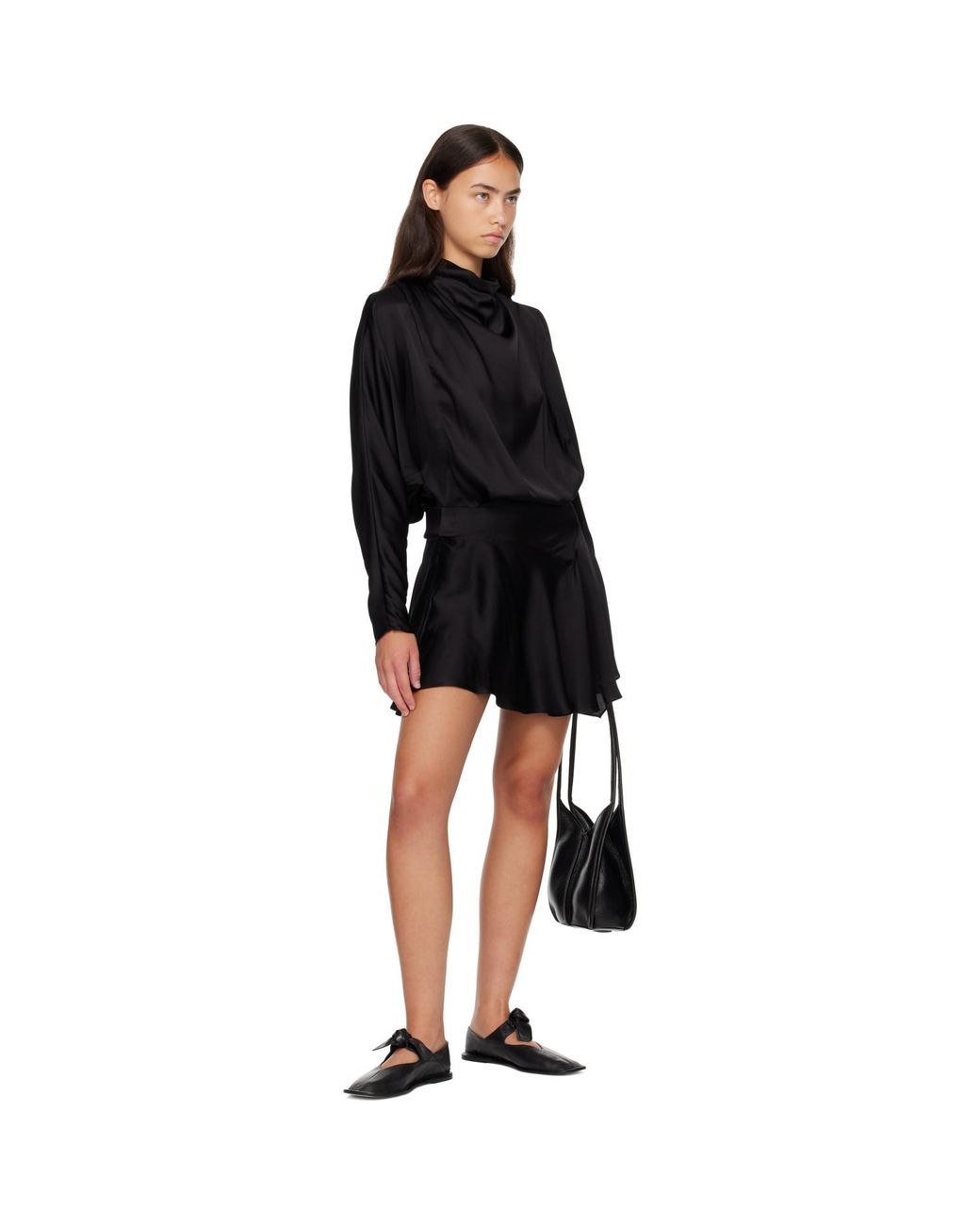 Hereu Black Llasada Supple Shiny Ballerina Flats