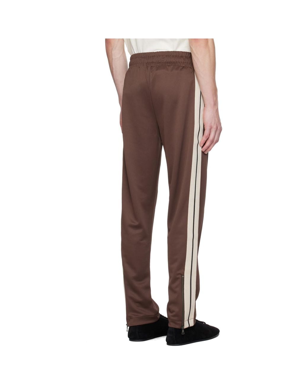 Palm Angels Brown Classic Logo Track Pants for men