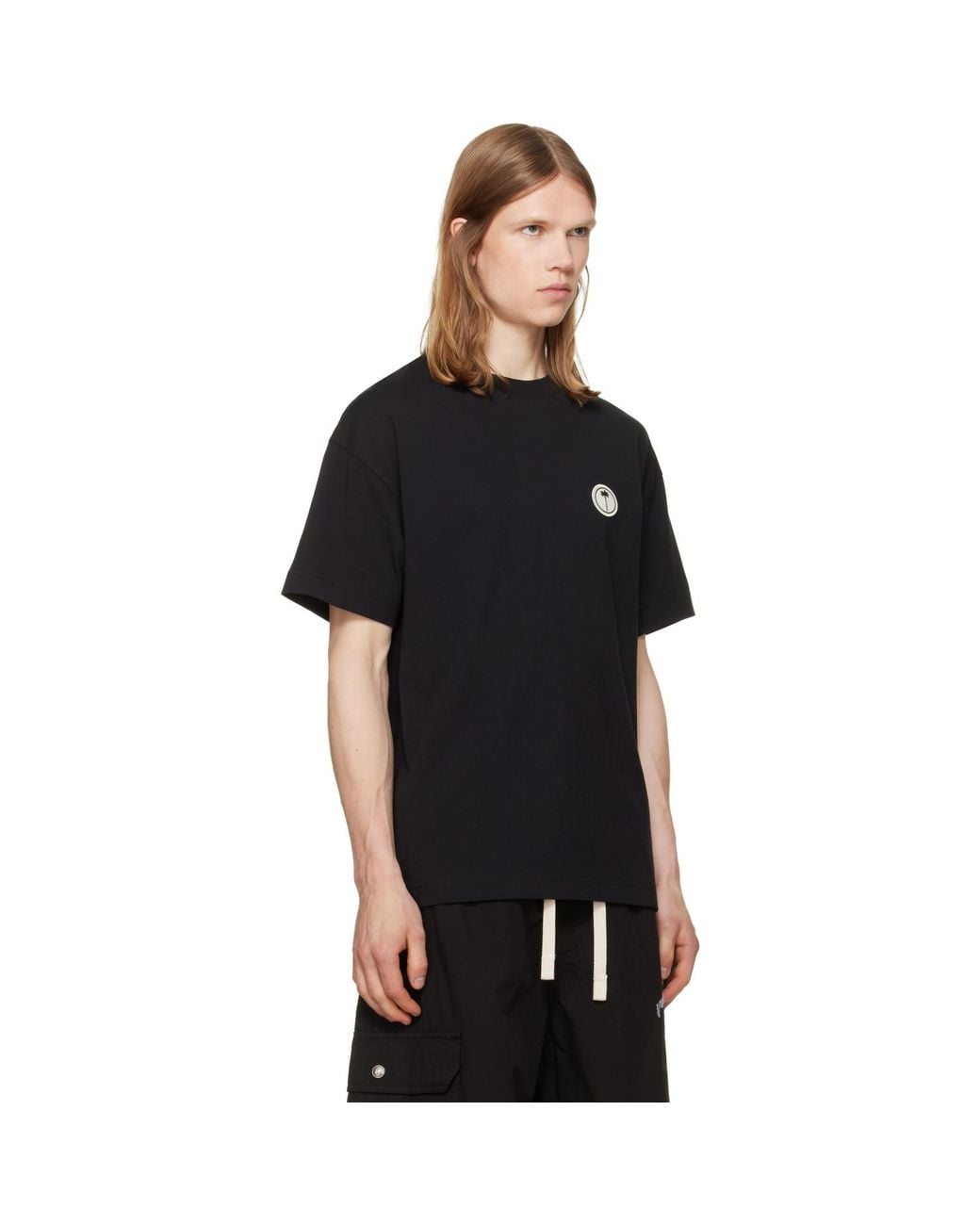 Palm Angels Black Tree Logo Regular T-Shirt for men