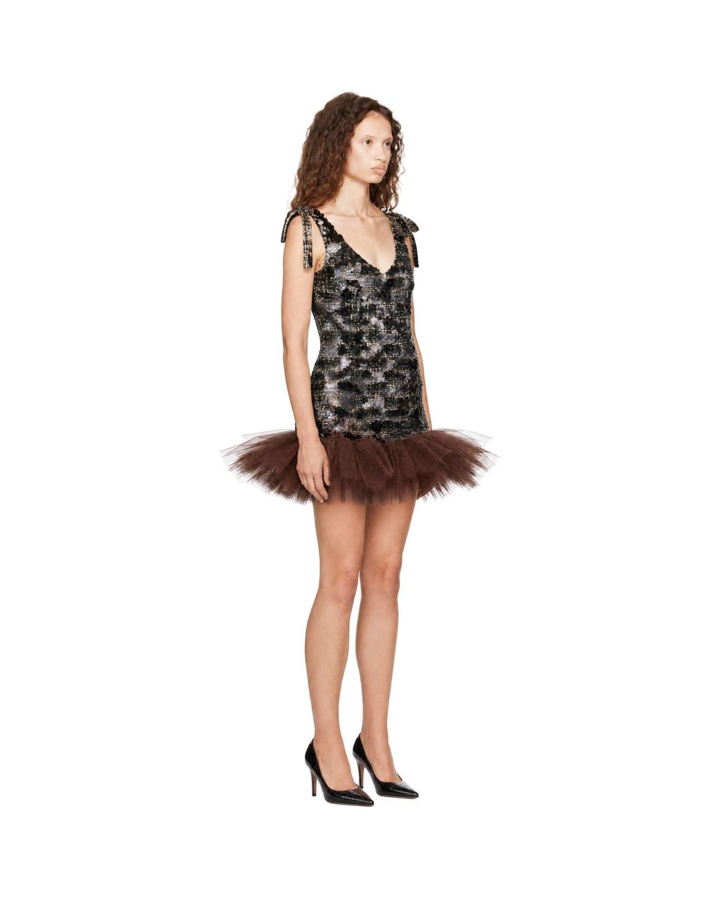LAURA ANDRASCHKO Black Evie Minidress