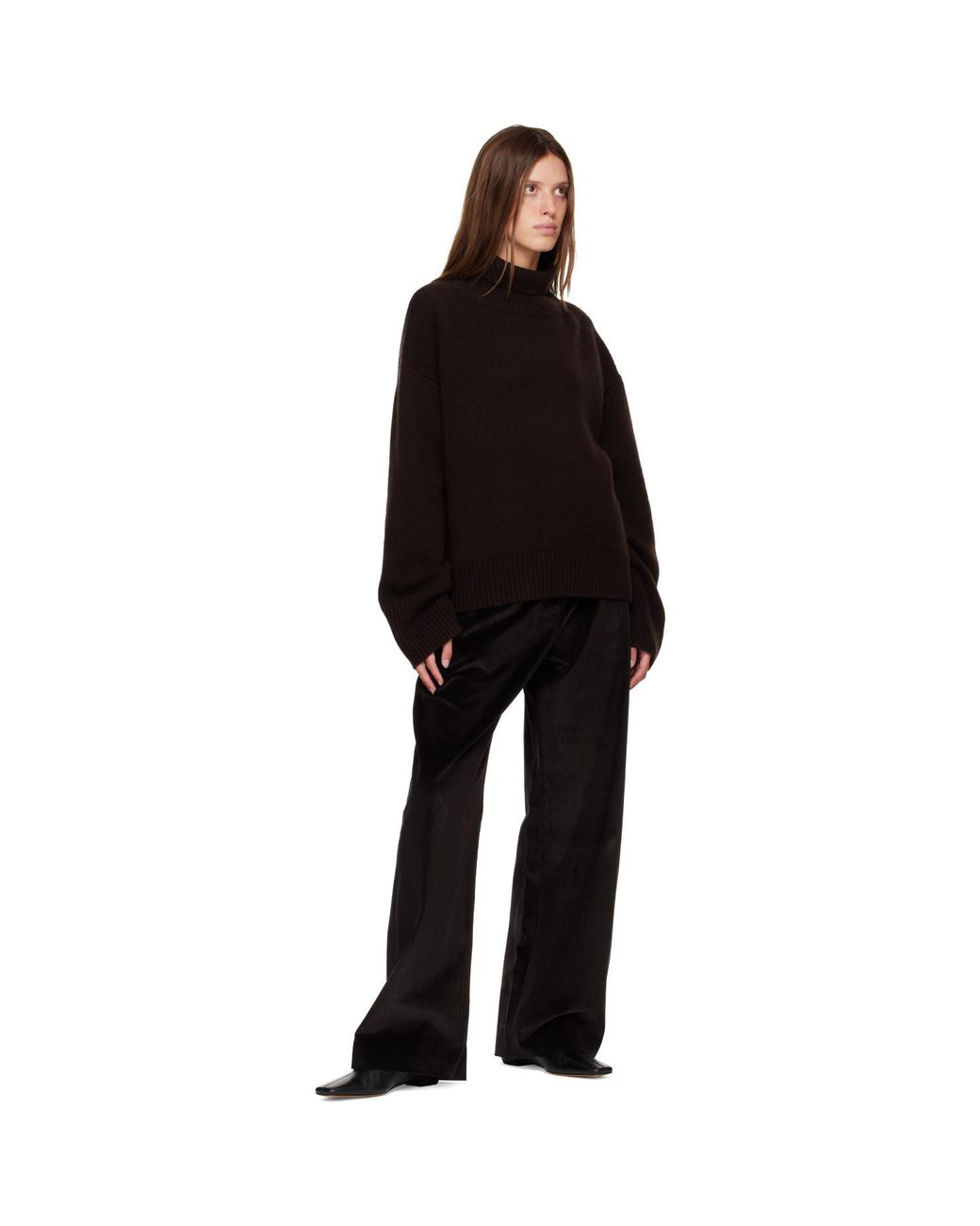 R2W Black Straight Hem Turtleneck