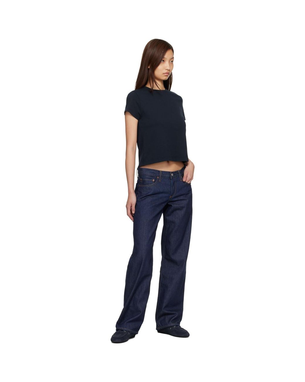 Agolde Blue Low Rise Loose Jeans
