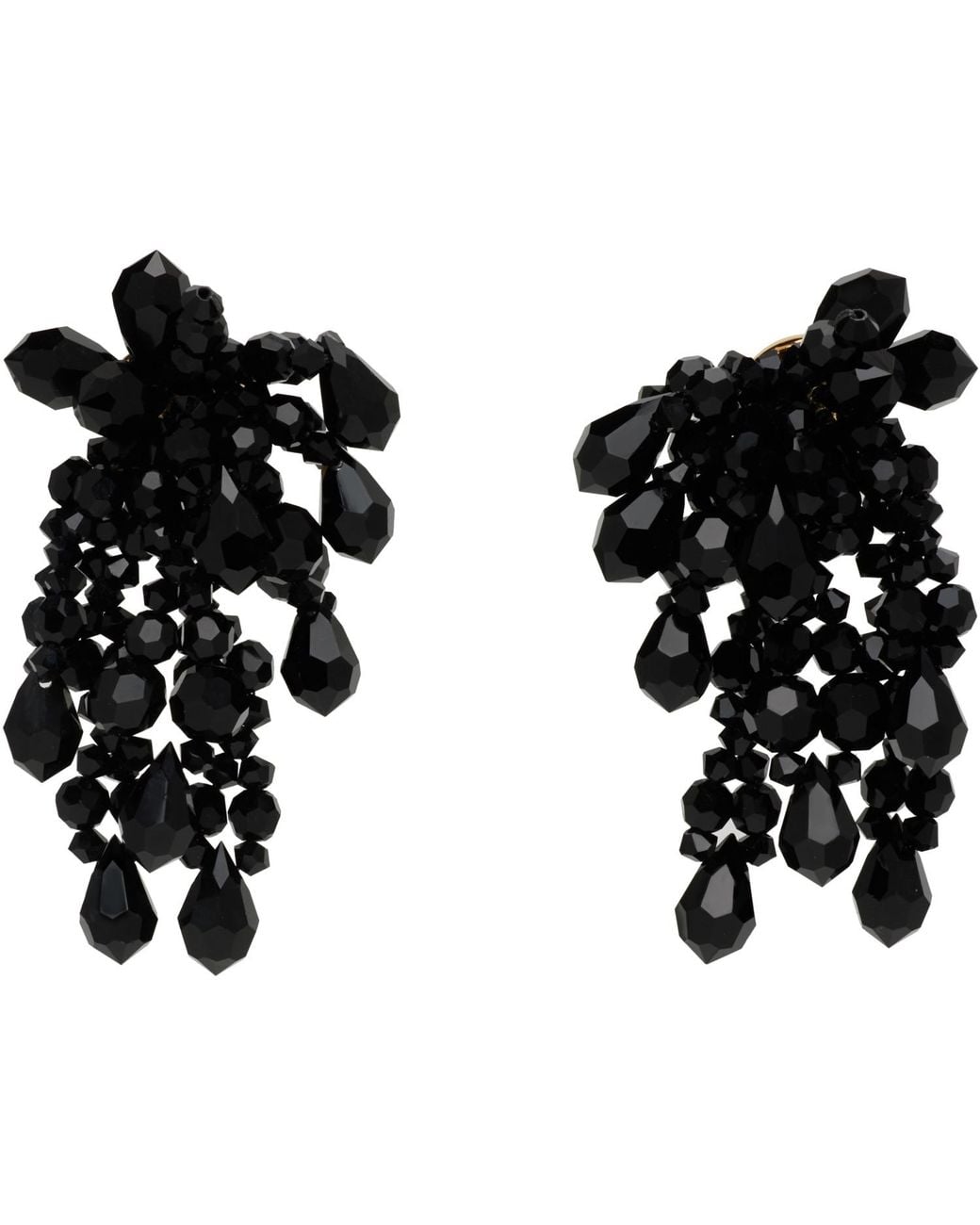 Simone Rocha Black Wilted Chandelier Earrings