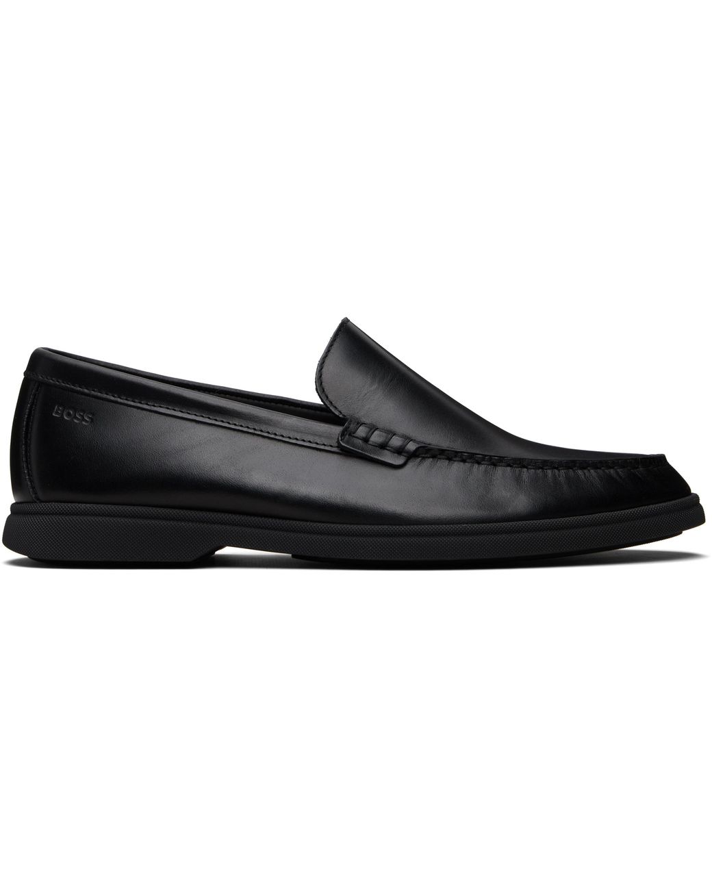 Boss Black Emed-Logo Leather Loafers for men
